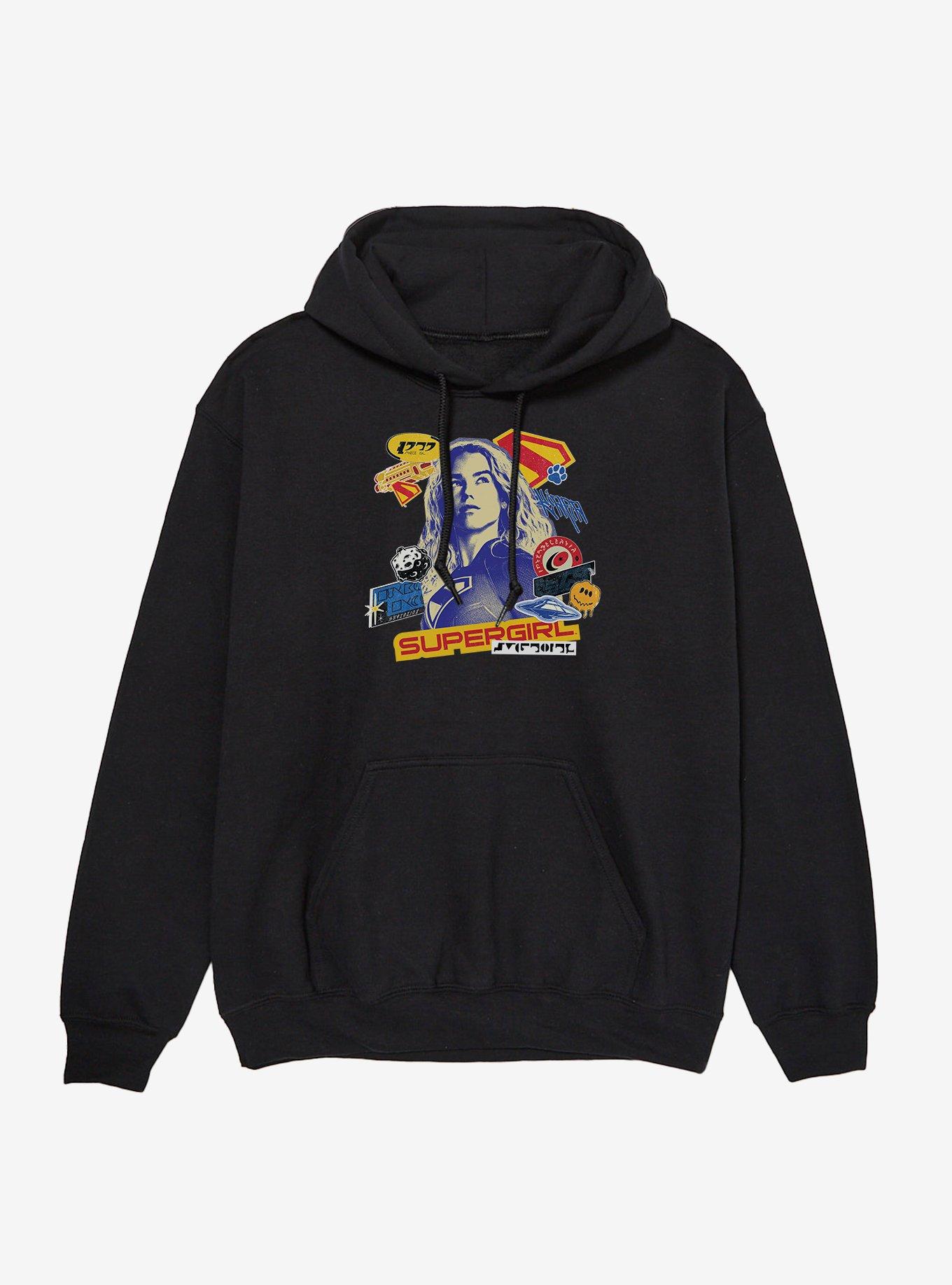 Supergirl Sticker Collage Hoodie, , hi-res