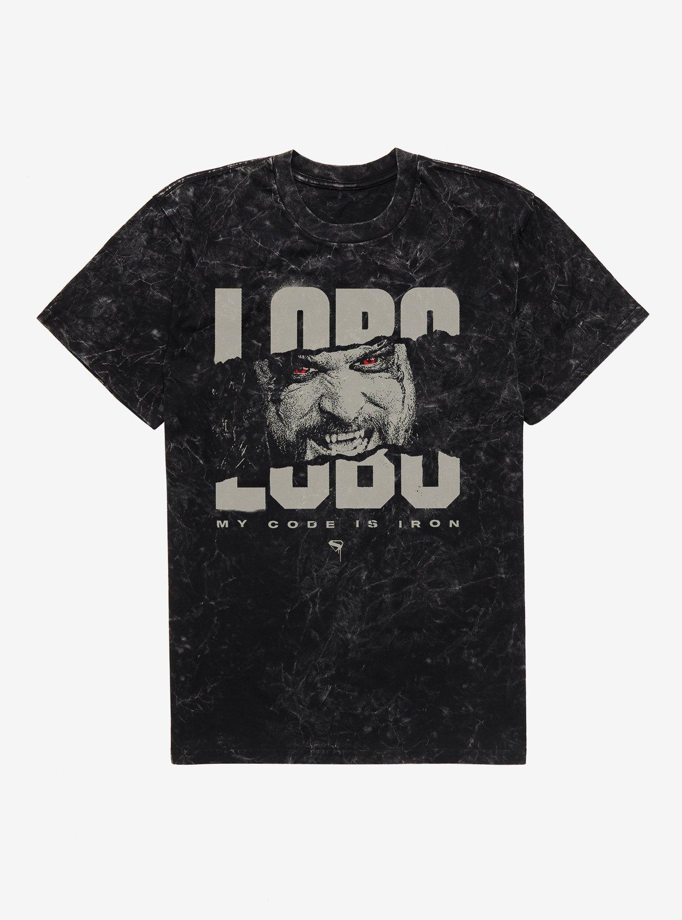 Supergirl Lobo My Code Is Iron Mineral Wash T-Shirt, , hi-res