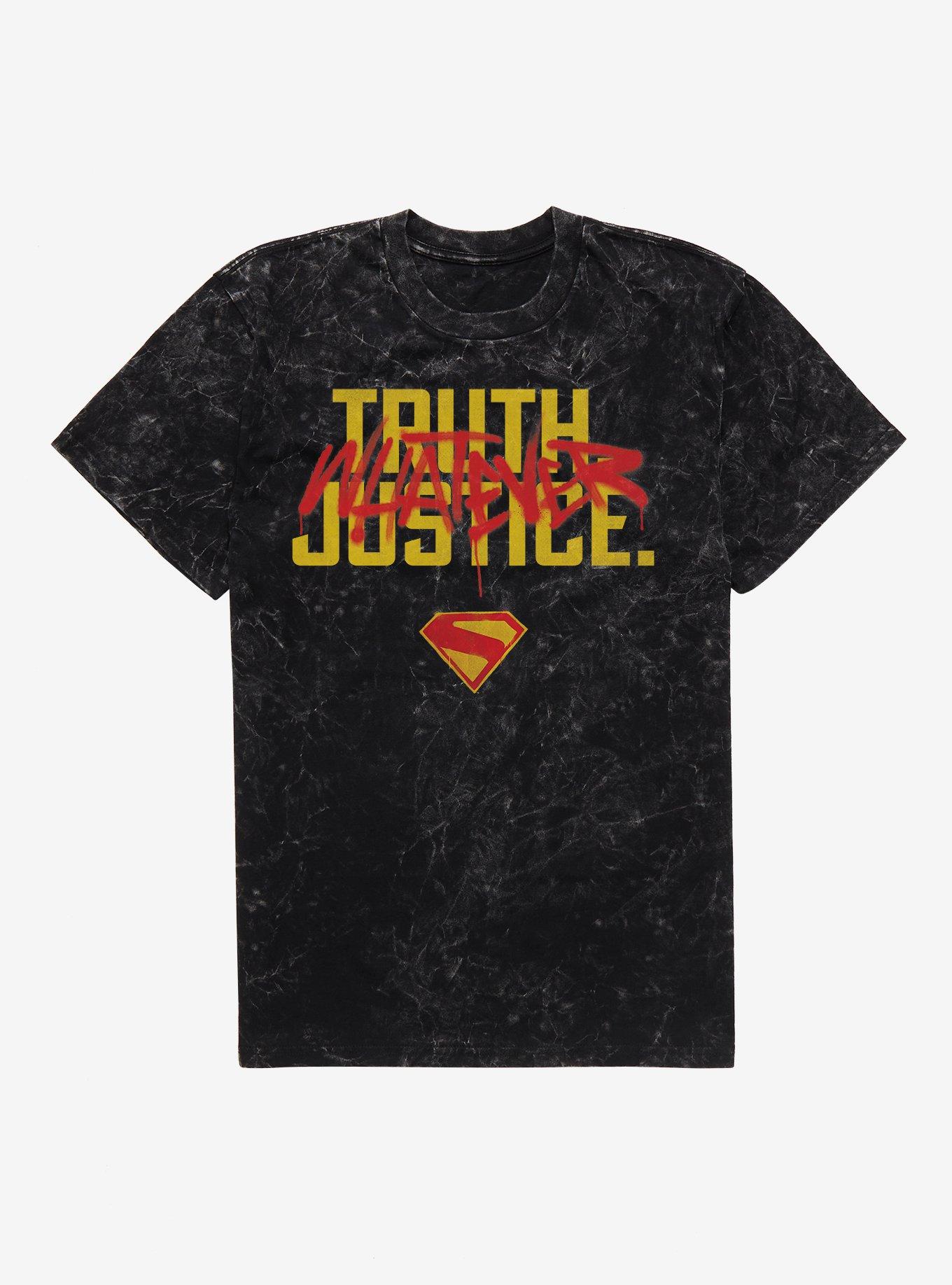Supergirl Truth Justice Whatever Mineral Wash T-Shirt, , hi-res