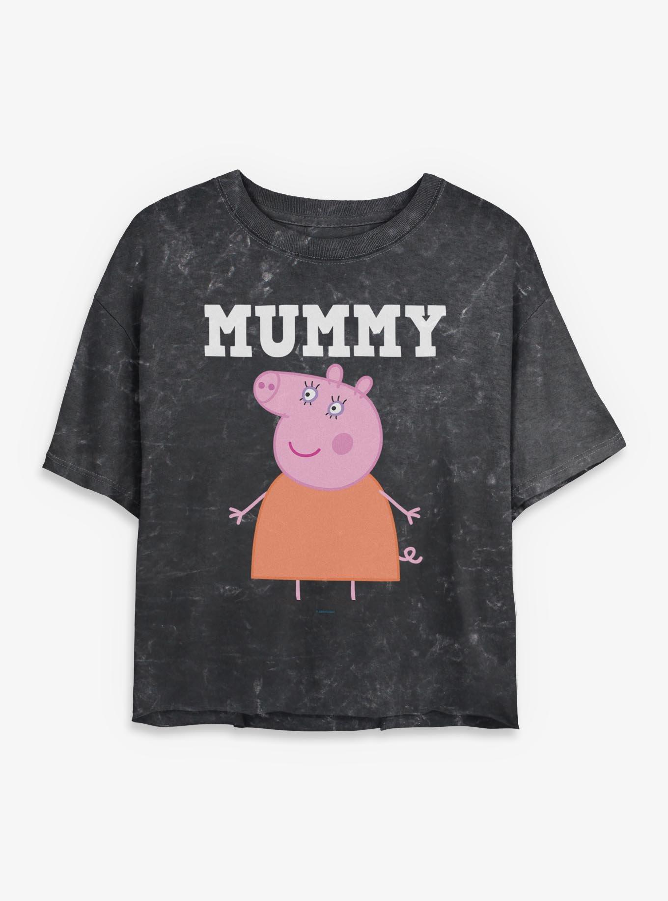 Peppa Pig Mummy Pig Mineral Wash Womens Crop T-Shirt, , hi-res