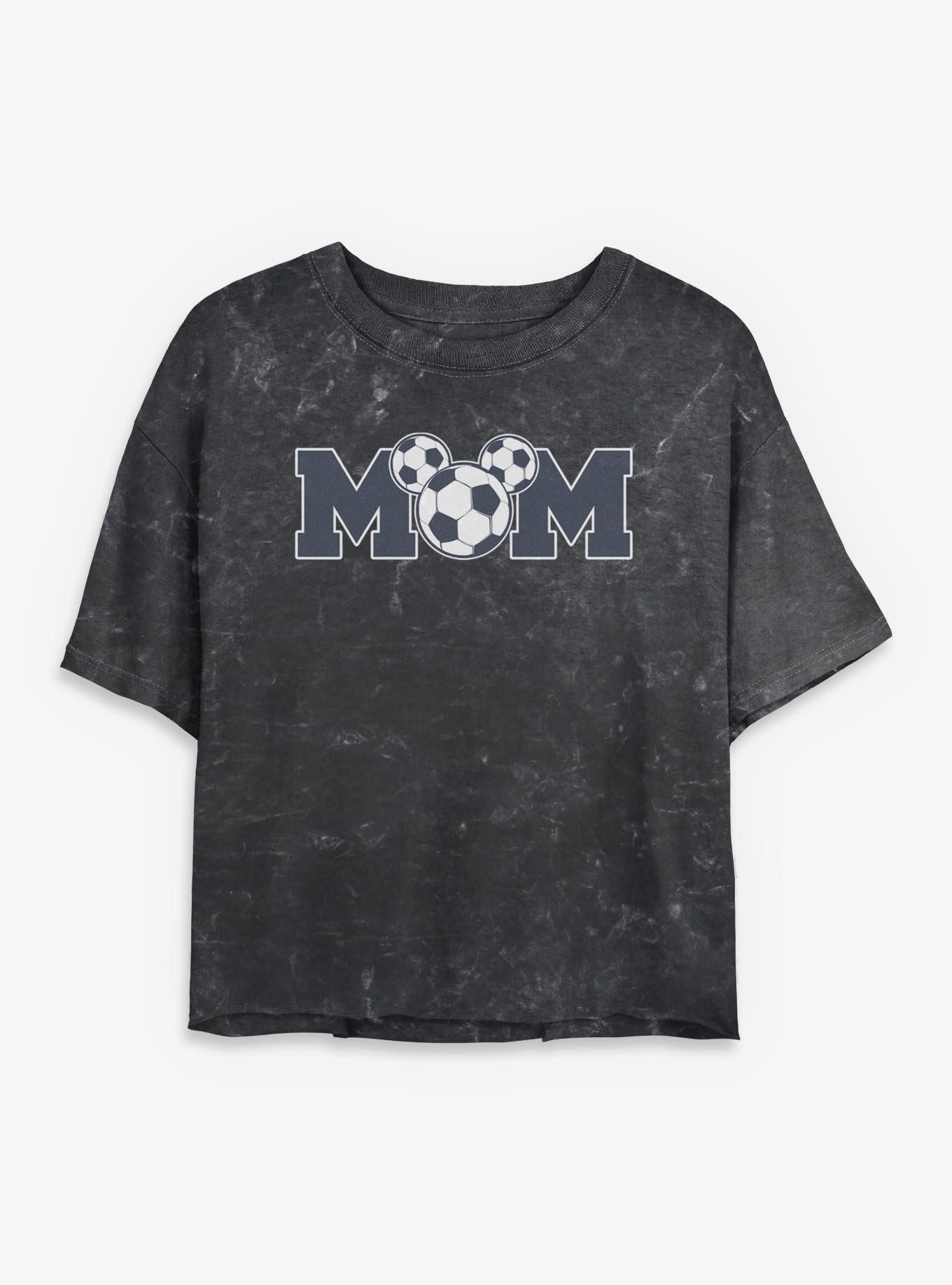 Disney Mickey Mouse Soccer Mom Mineral Wash Womens Crop T-Shirt, , hi-res