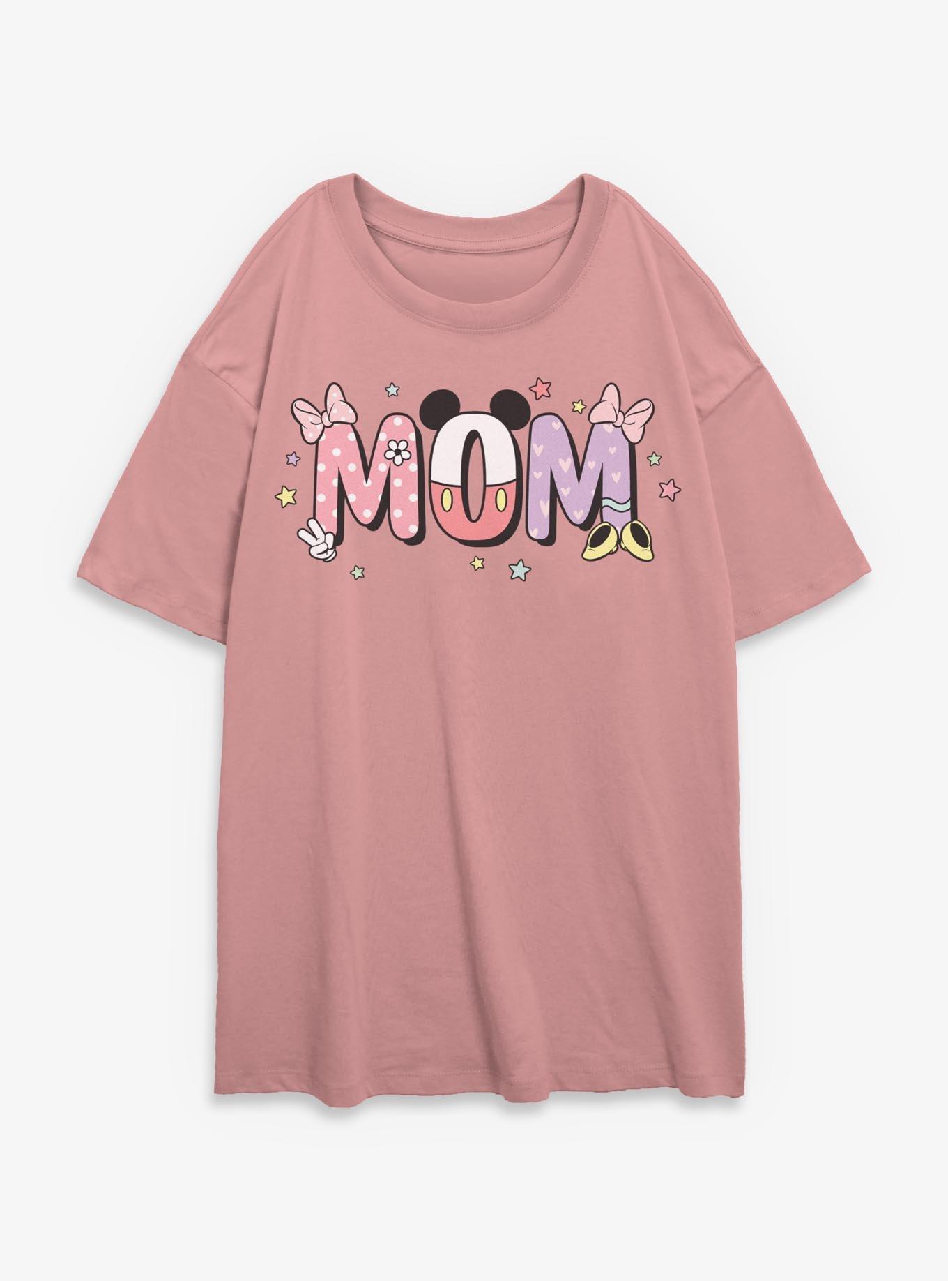 Disney Mickey Mouse & Minnie Mouse Mom Outfit Fill Womens Oversized T-Shirt, , hi-res