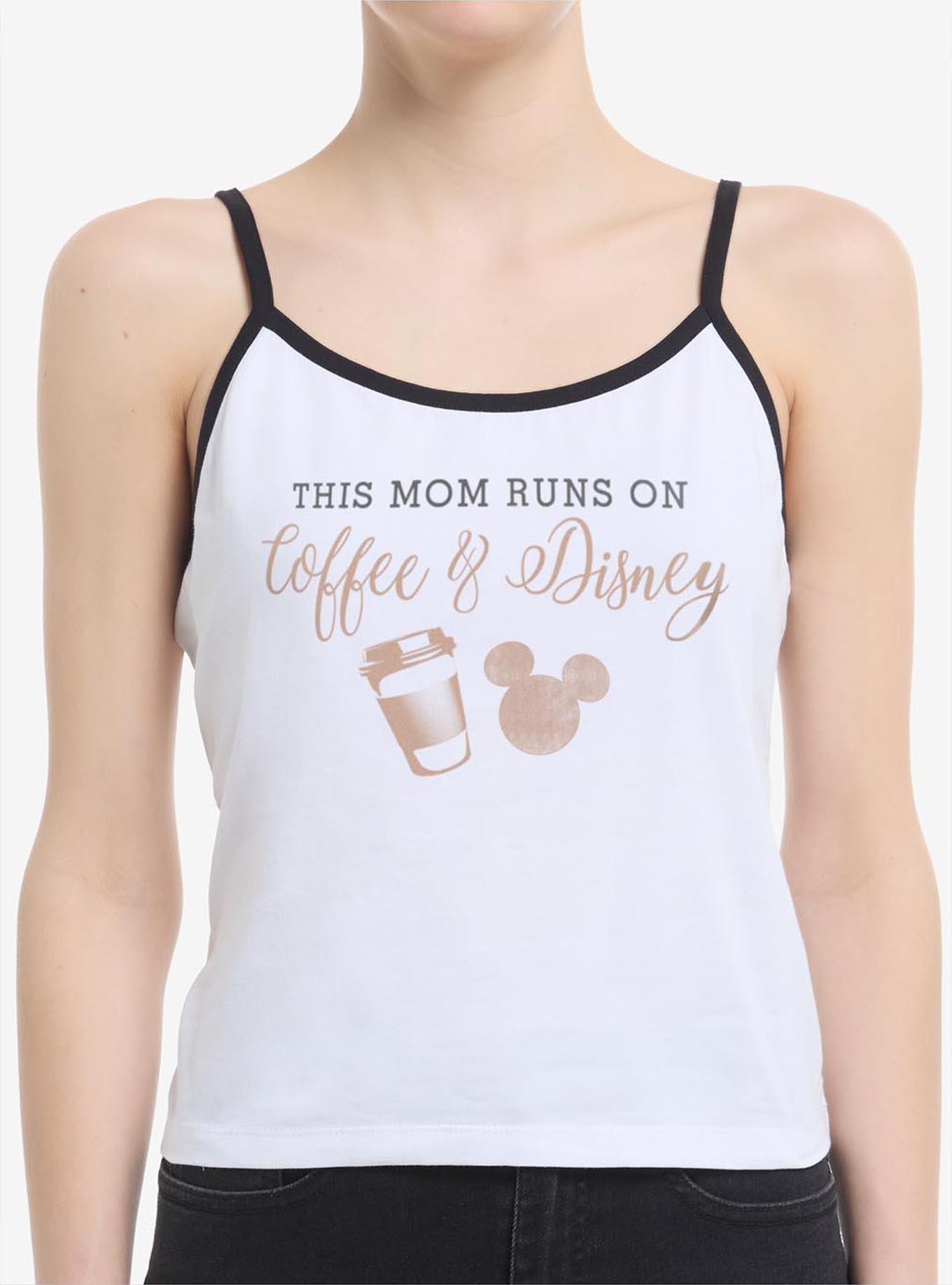 Disney Mickey Mouse This Mom Runs On Coffee & Disney Womens Cami, , hi-res