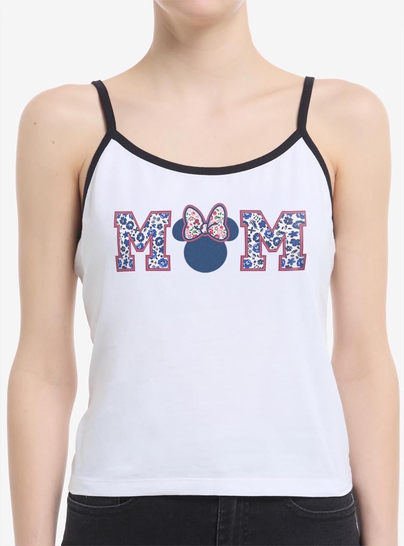 Disney Minnie Mouse Mom Collegiate Flower Print Womens Cami, , hi-res
