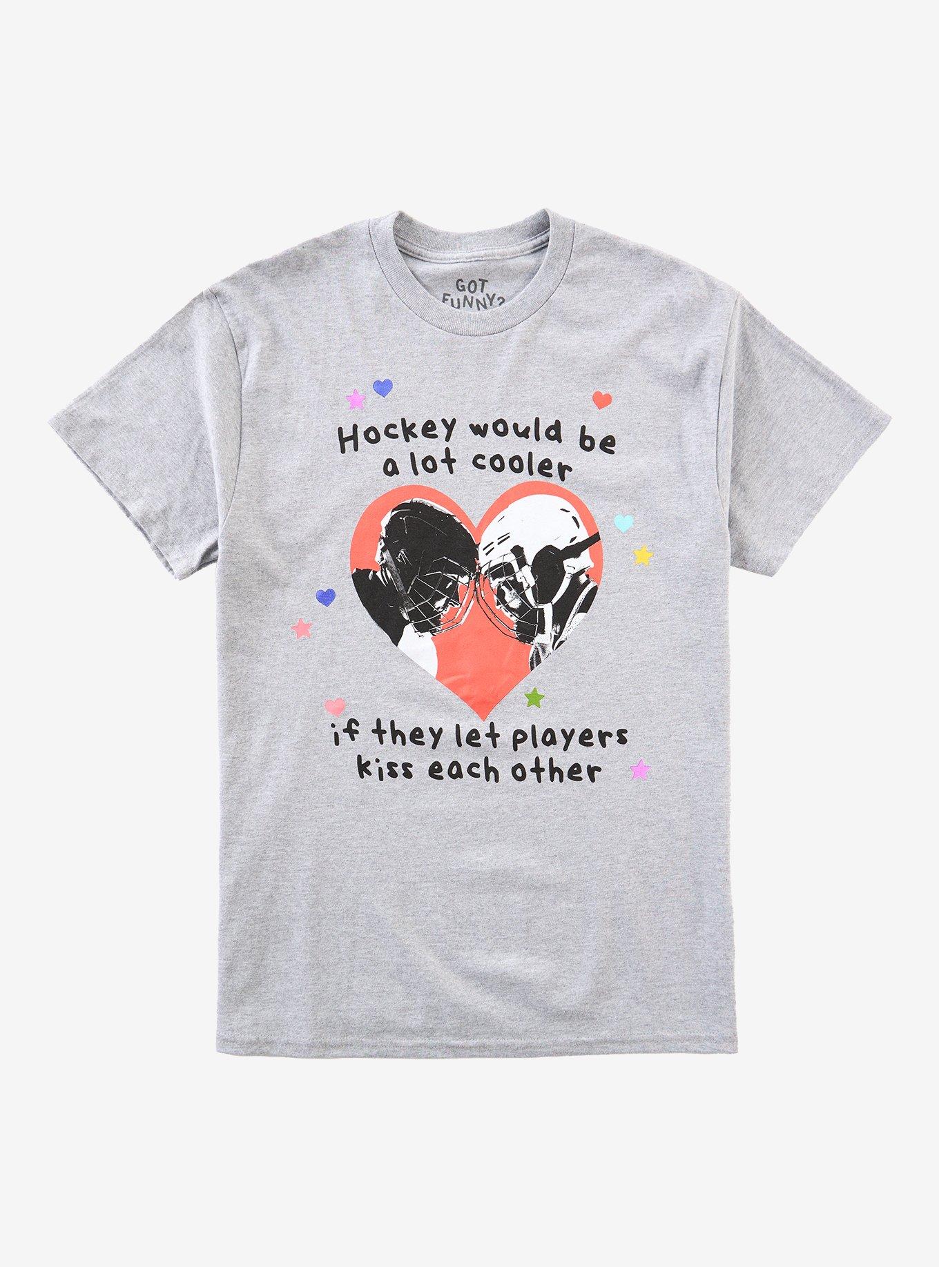 Hockey Kiss Heart T-Shirt By Got Funny?, , hi-res