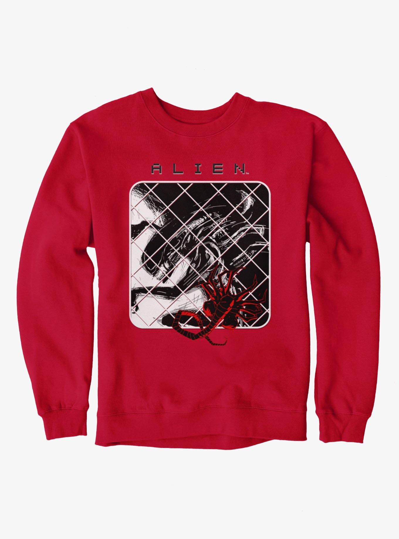 Alien Xenomorph Sketch Crew Sweatshirt, , hi-res