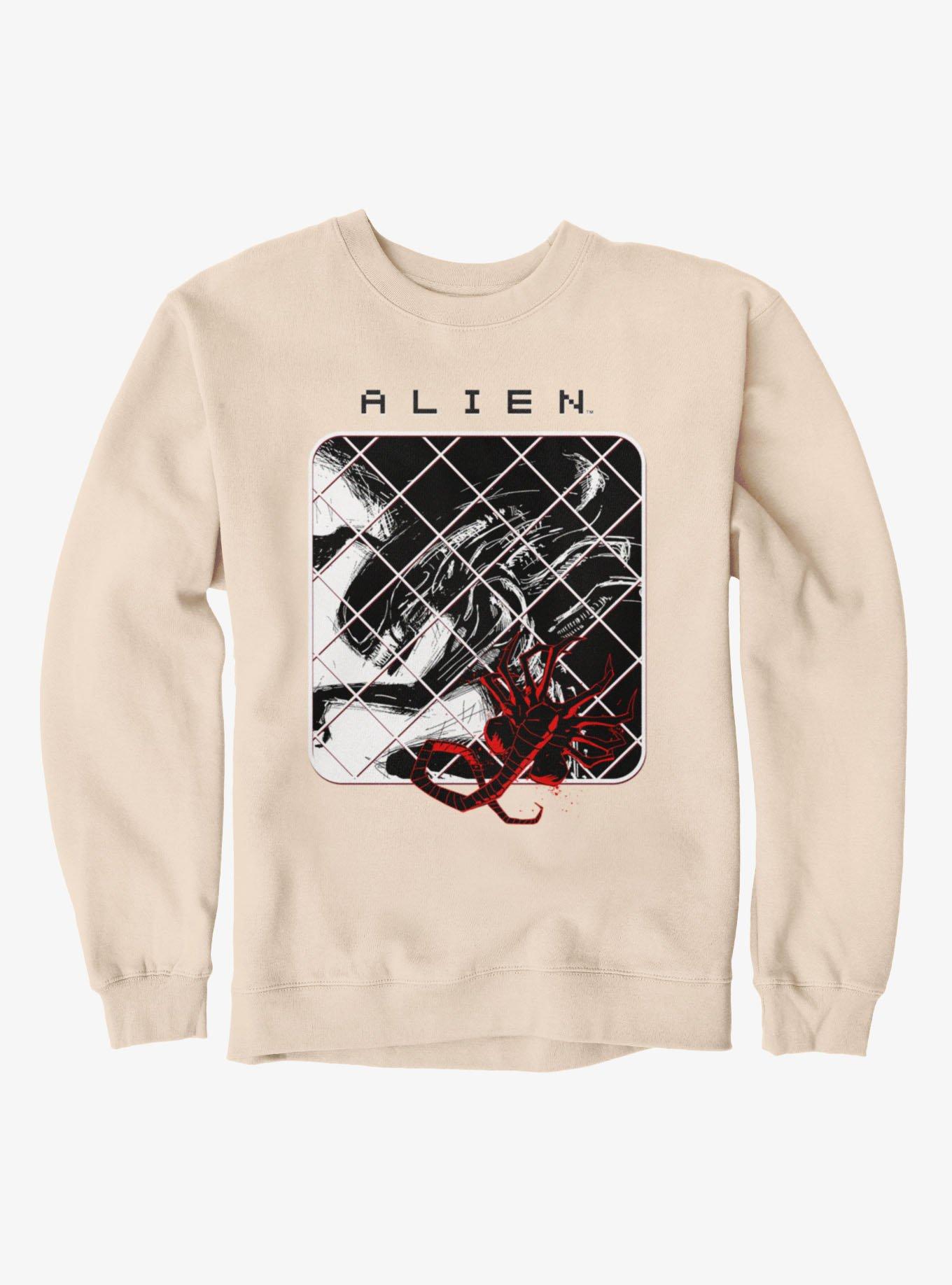 Alien Xenomorph Sketch Crew Sweatshirt, , hi-res