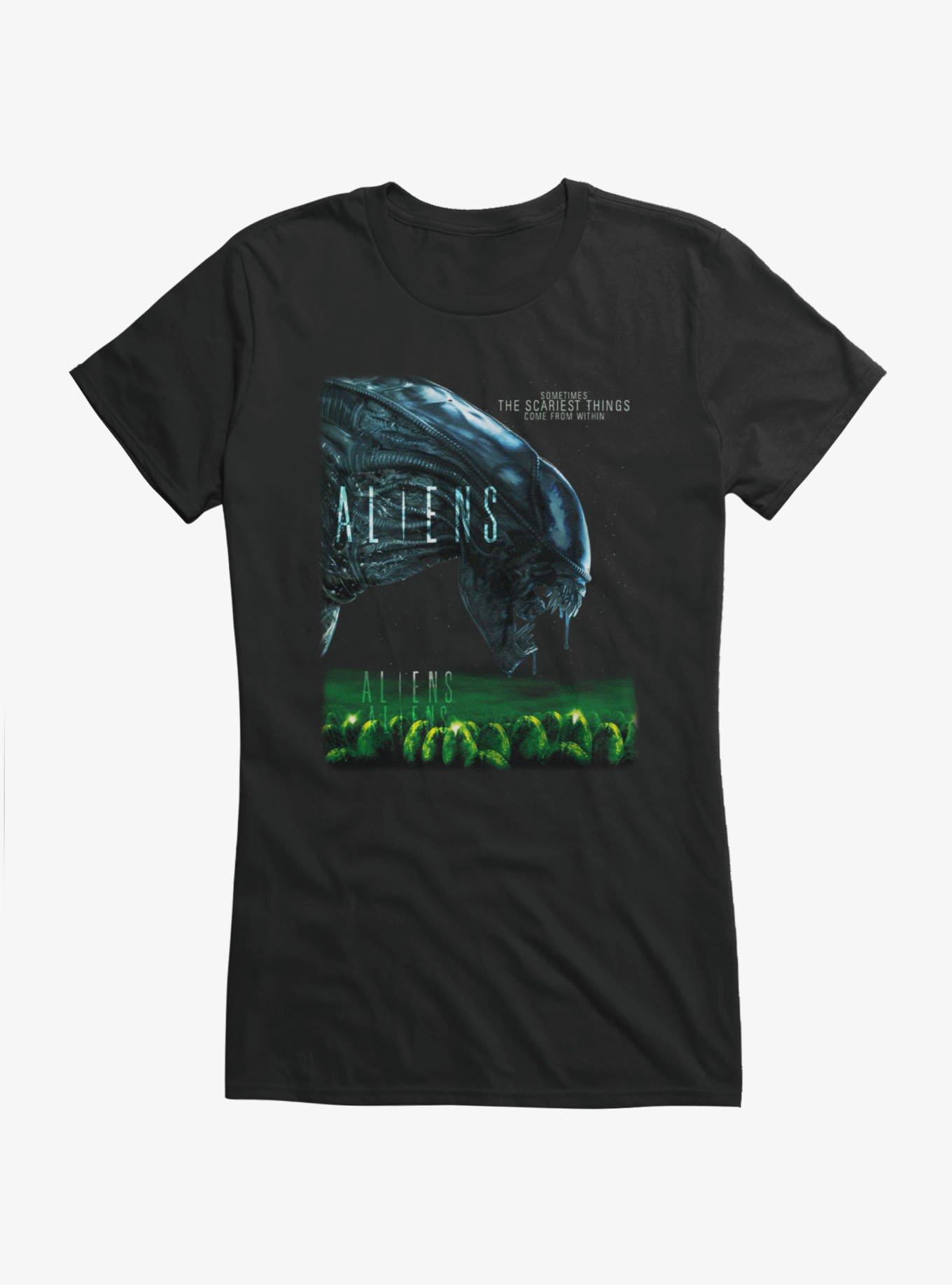 Aliens Sometimes The Scariest Things Come From Within Girls T-Shirt, , hi-res