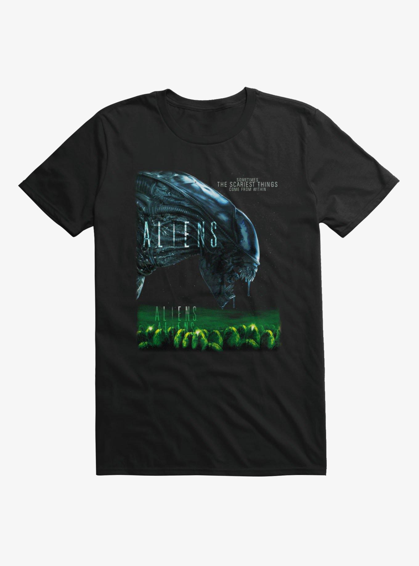 Aliens Sometimes The Scariest Things Come From Within T-Shirt, , hi-res