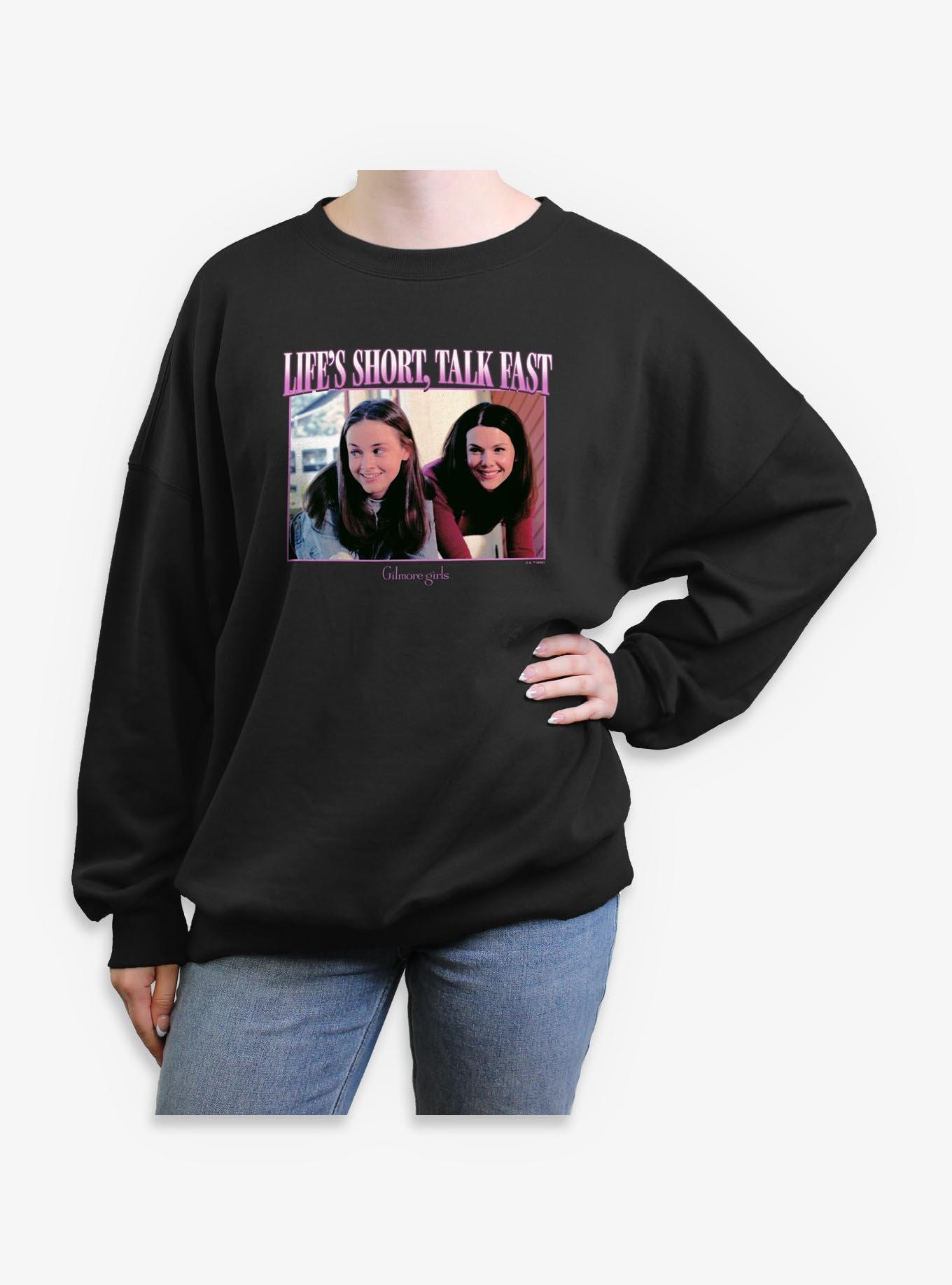 Gilmore Girls Life's Short, Talk Fast Girls Oversized Sweatshirt, , hi-res