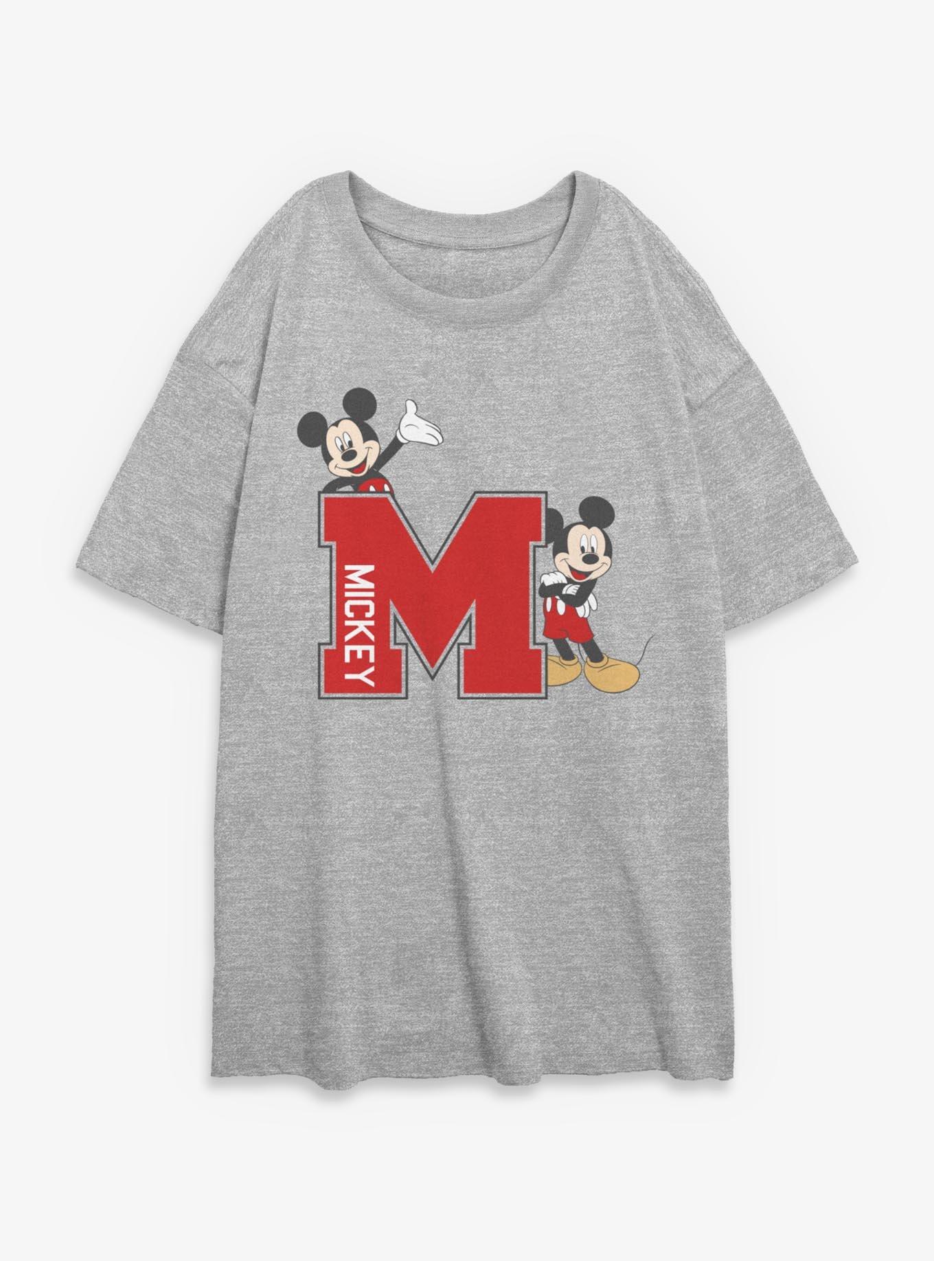 Disney Mickey Mouse M Varsity Girls Oversized T-Shirt, , hi-res