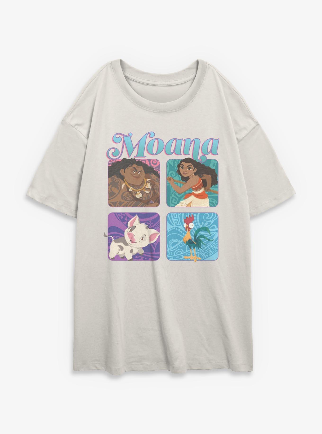 Disney Moana Boxed Up Characters Girls Oversized T-Shirt, , hi-res