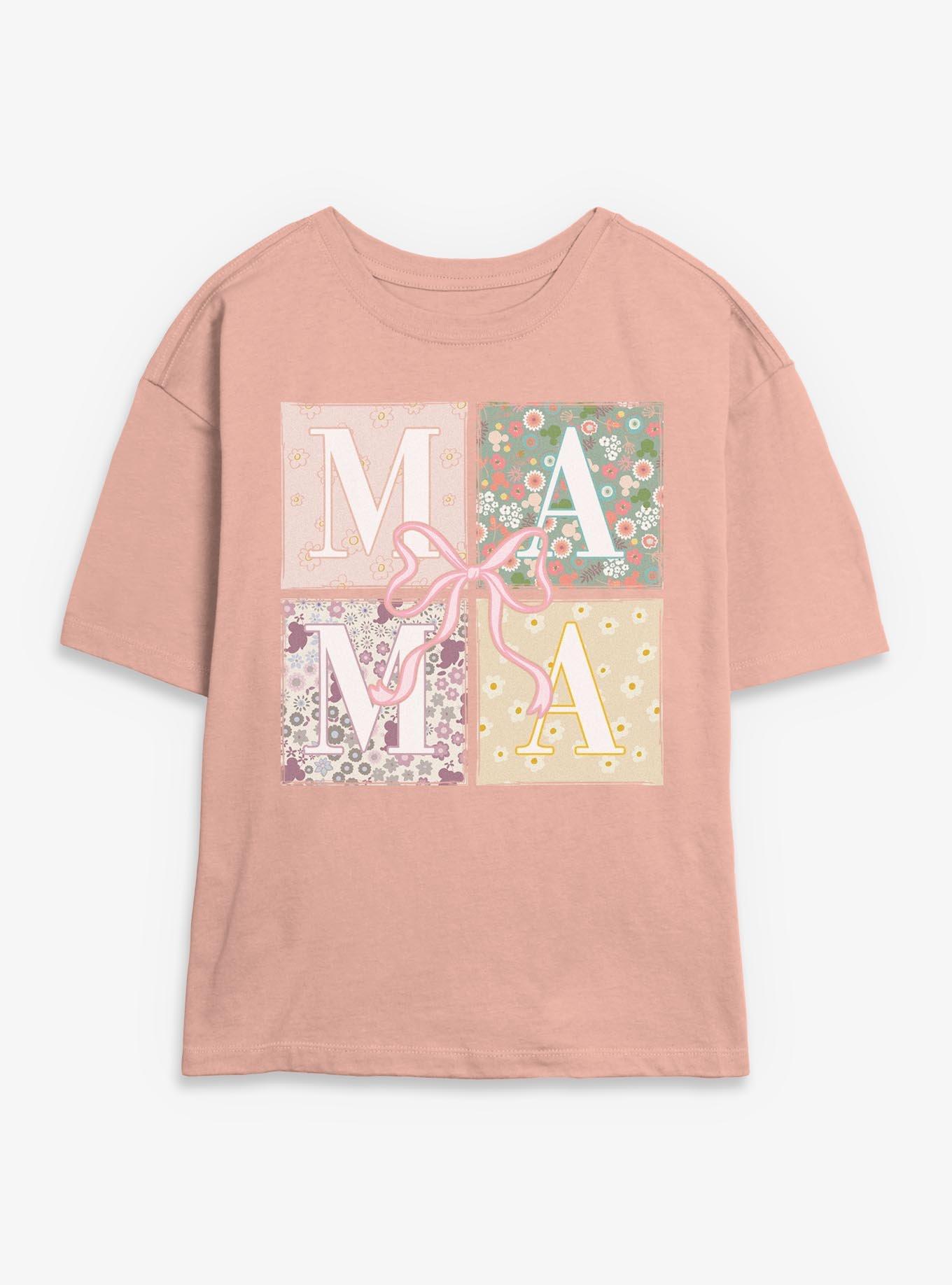 Disney Mickey Mouse Mama Bow Box Up Womens Skimmer T-Shirt, , hi-res