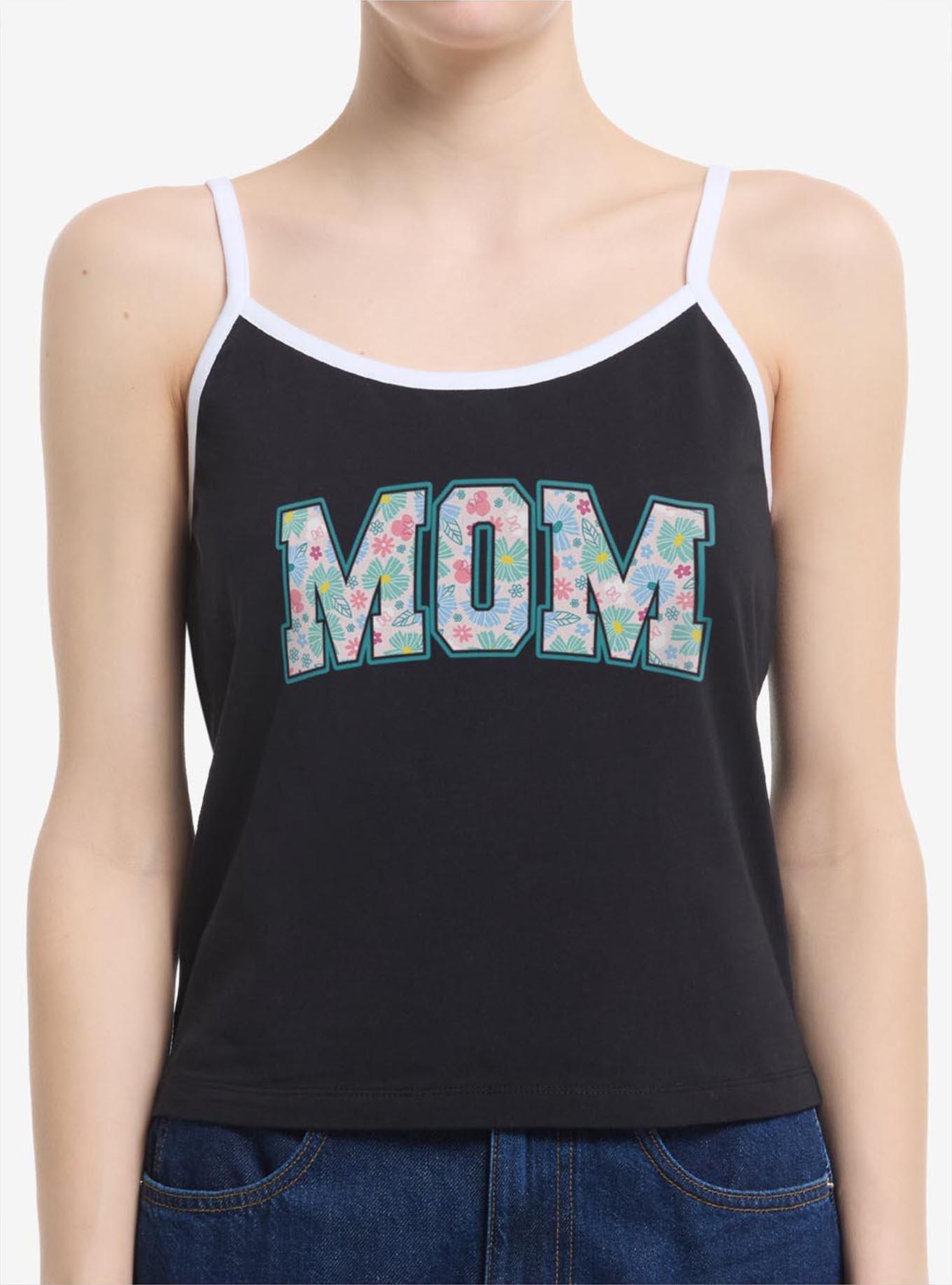 Disney Minnie Mouse Mom Collegiate Floral Print Womens Cami, , hi-res