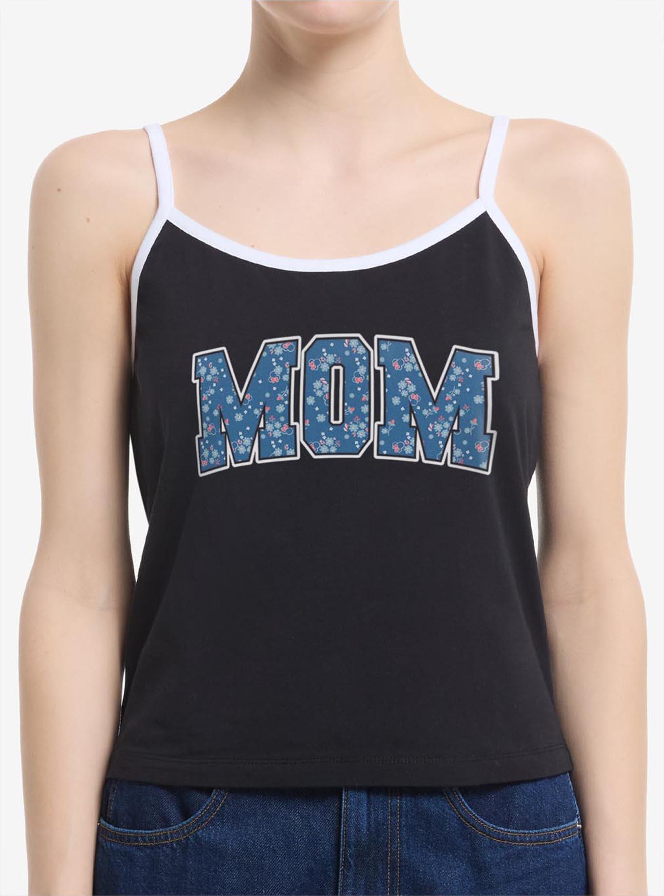 Disney Minnie Mouse Mom Collegiate Flower Pattern Womens Cami, , hi-res