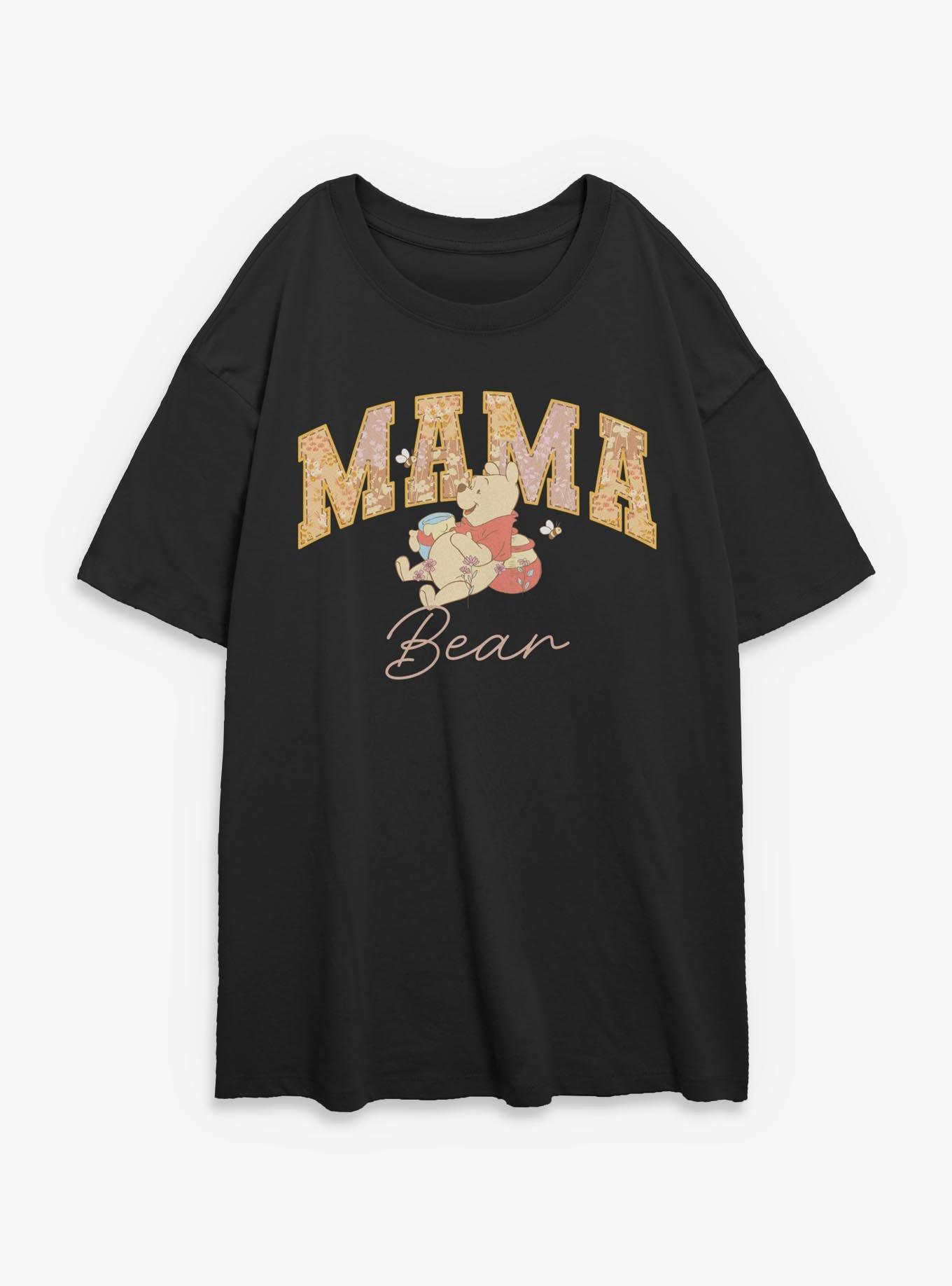 Disney Winnie The Pooh Mama Bear Collegiate Womens Oversized T-Shirt