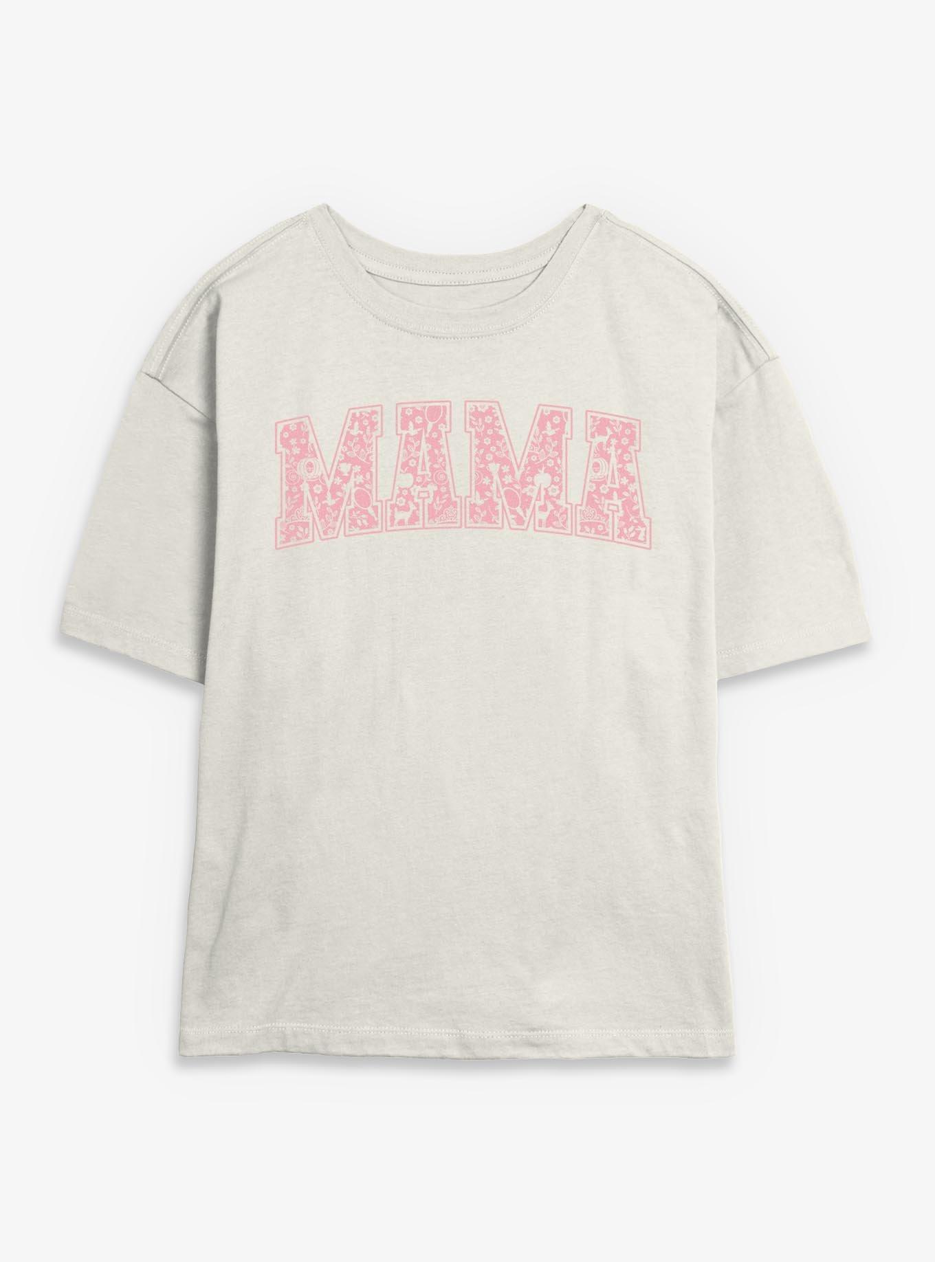 Disney Princesses Mama Icons Pattern Collegiate Womens Skimmer T-Shirt, , hi-res