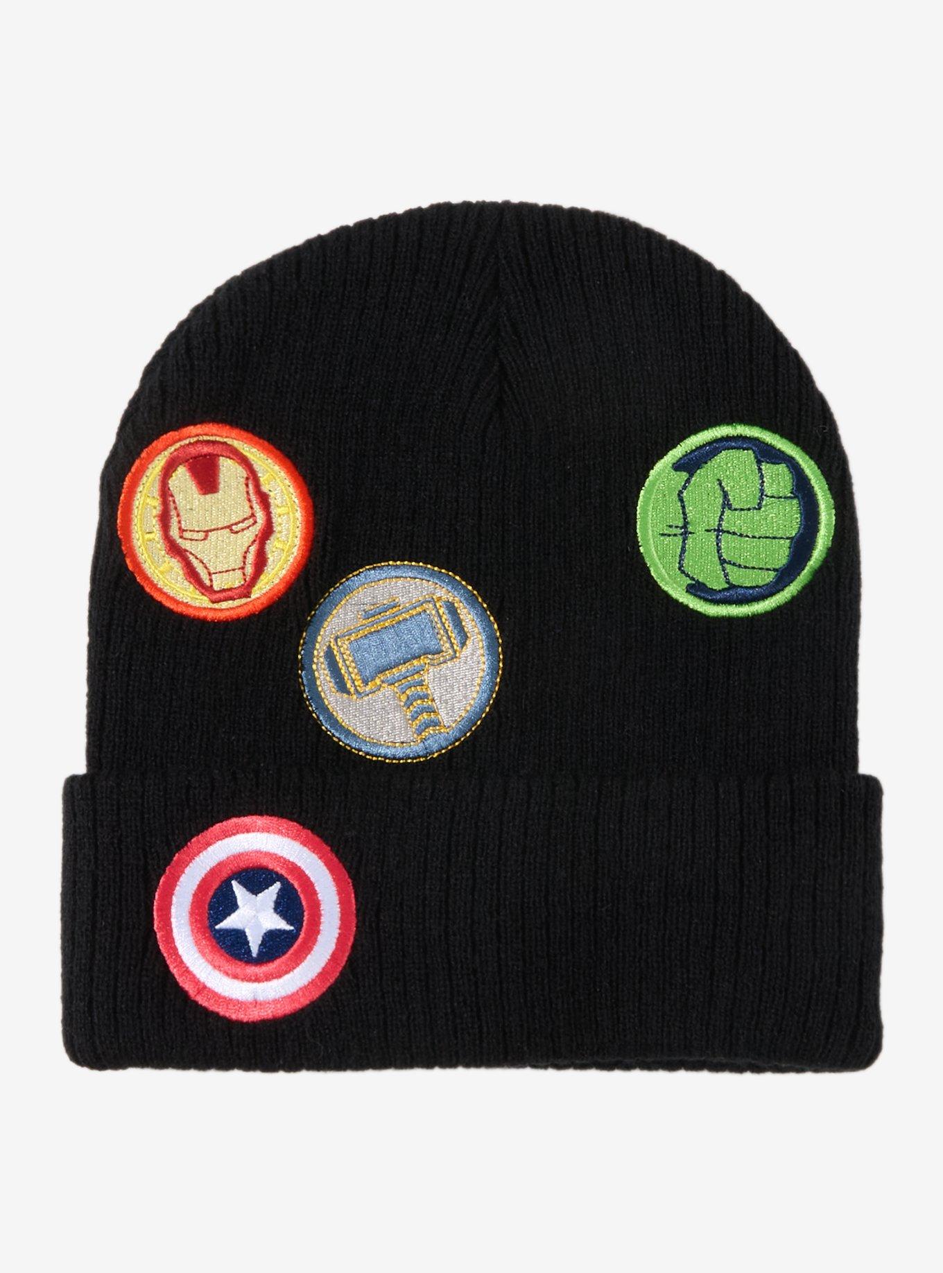 Marvel Avengers Embroidered Icons Beanie - BoxLunch Exclusive