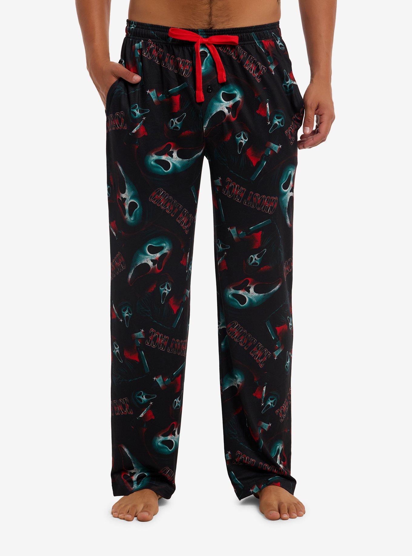 Ghost Face Mask Pajama Pants, , hi-res