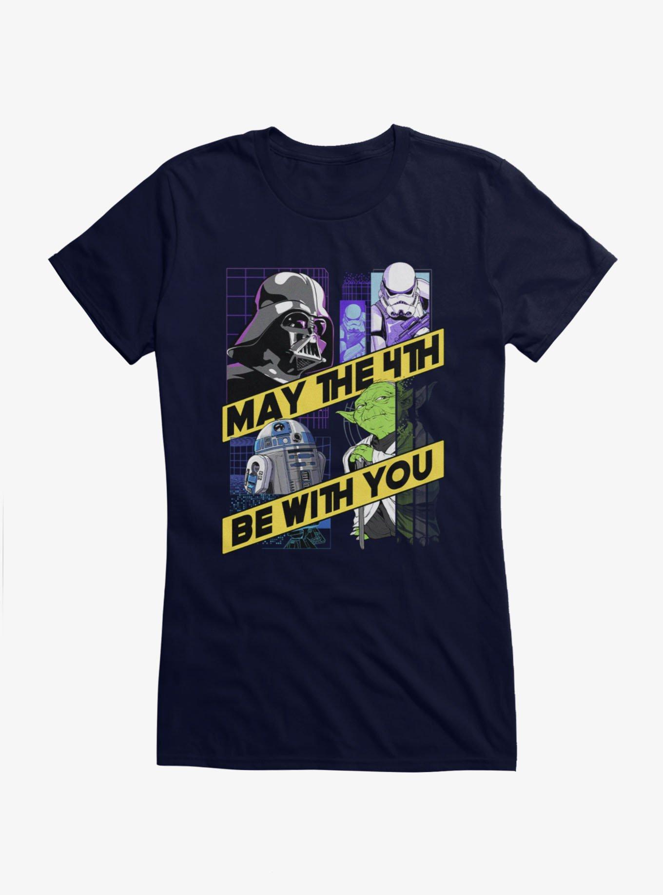 Star Wars May The 4th Be With You Diagonal Banner Girls T-Shirt