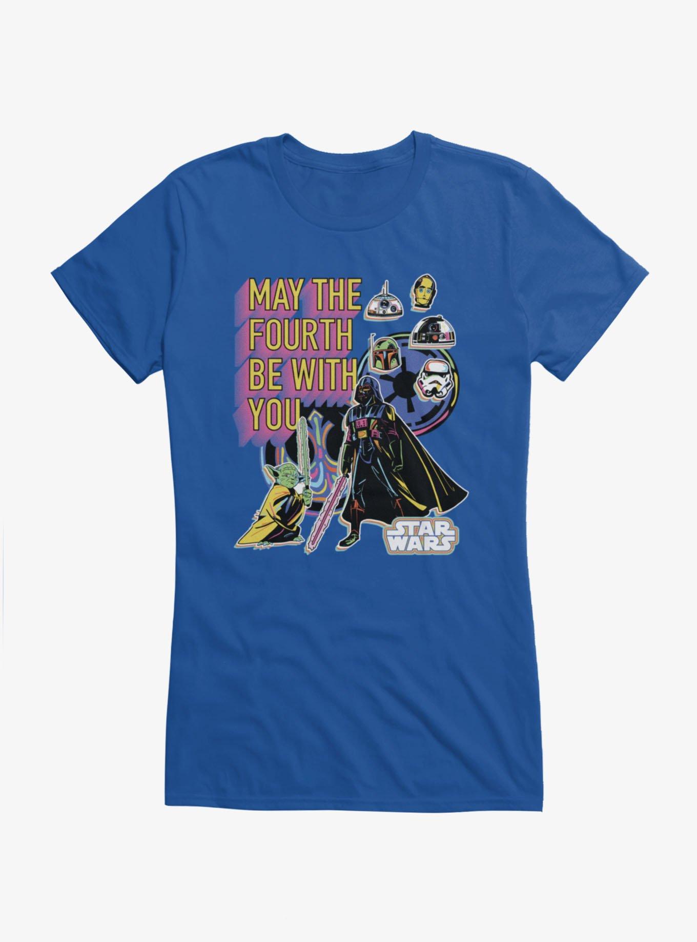 Star Wars May The 4th Be With You Vader Yoda Character Highlights Girls T-Shirt