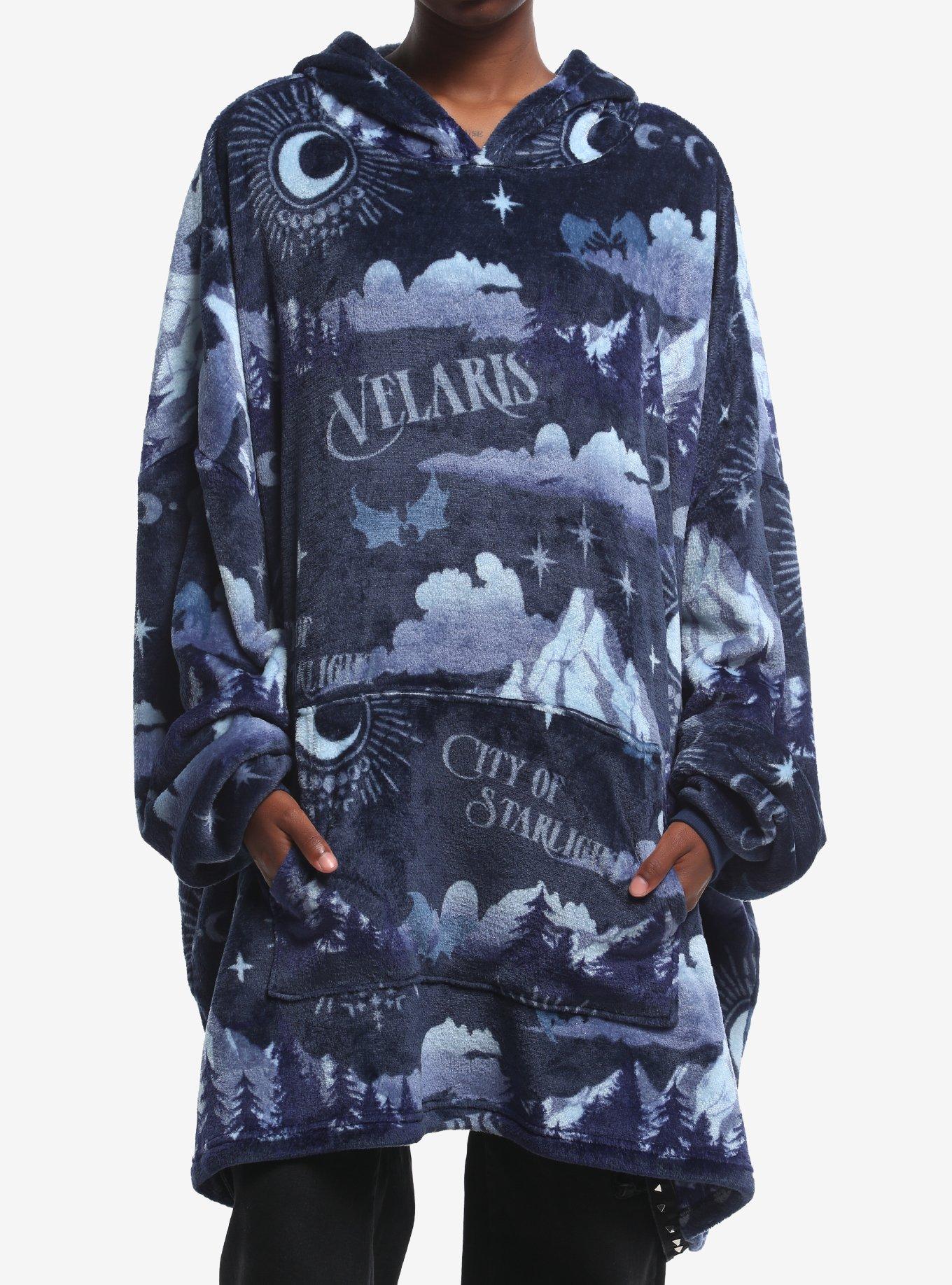 A Court Of Thorns And Roses Velaris Fuzzy Oversized Hoodie