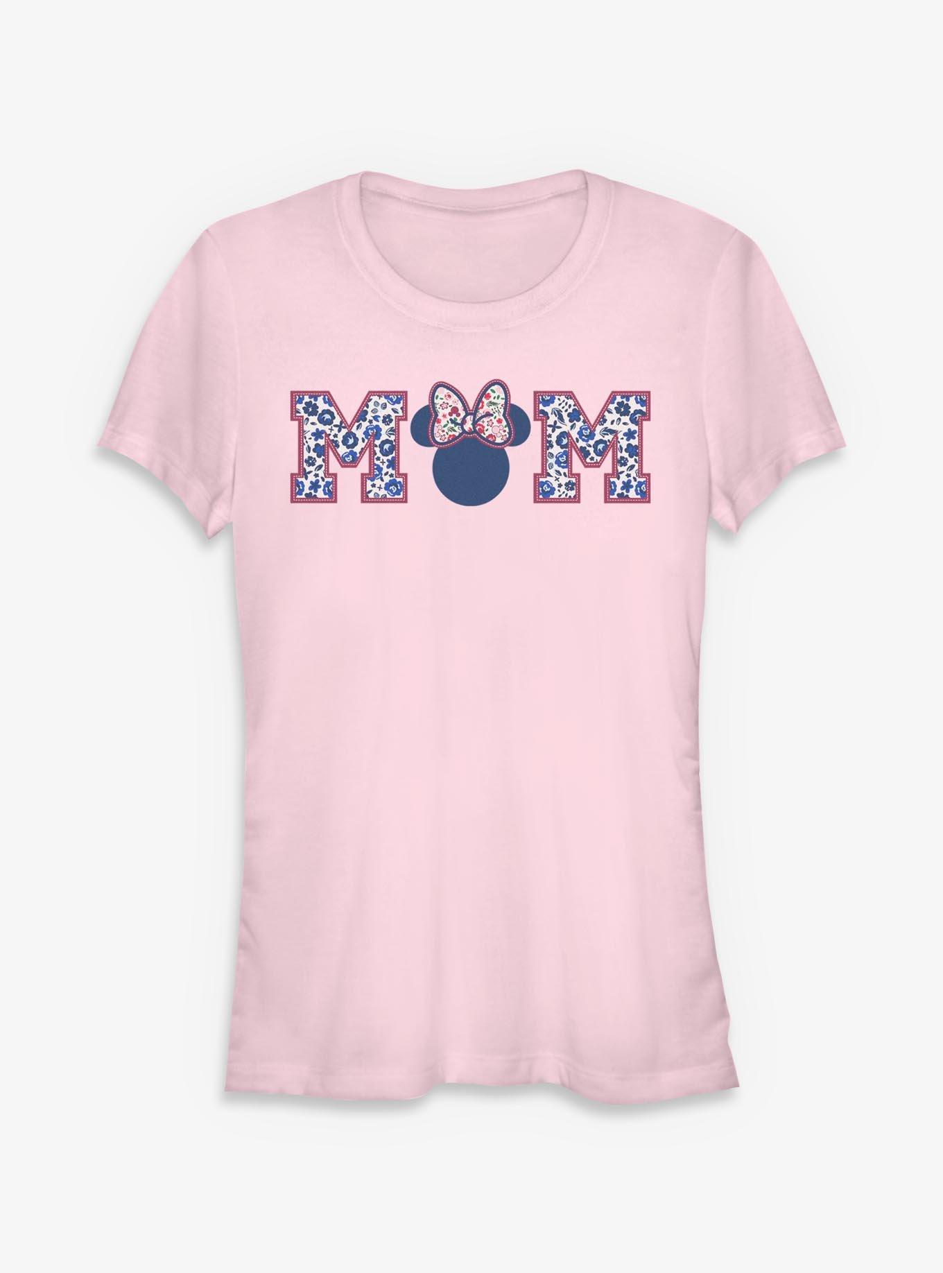 Disney Minnie Mouse Mom Flower Pattern Collegiate Girls T-Shirt, , hi-res