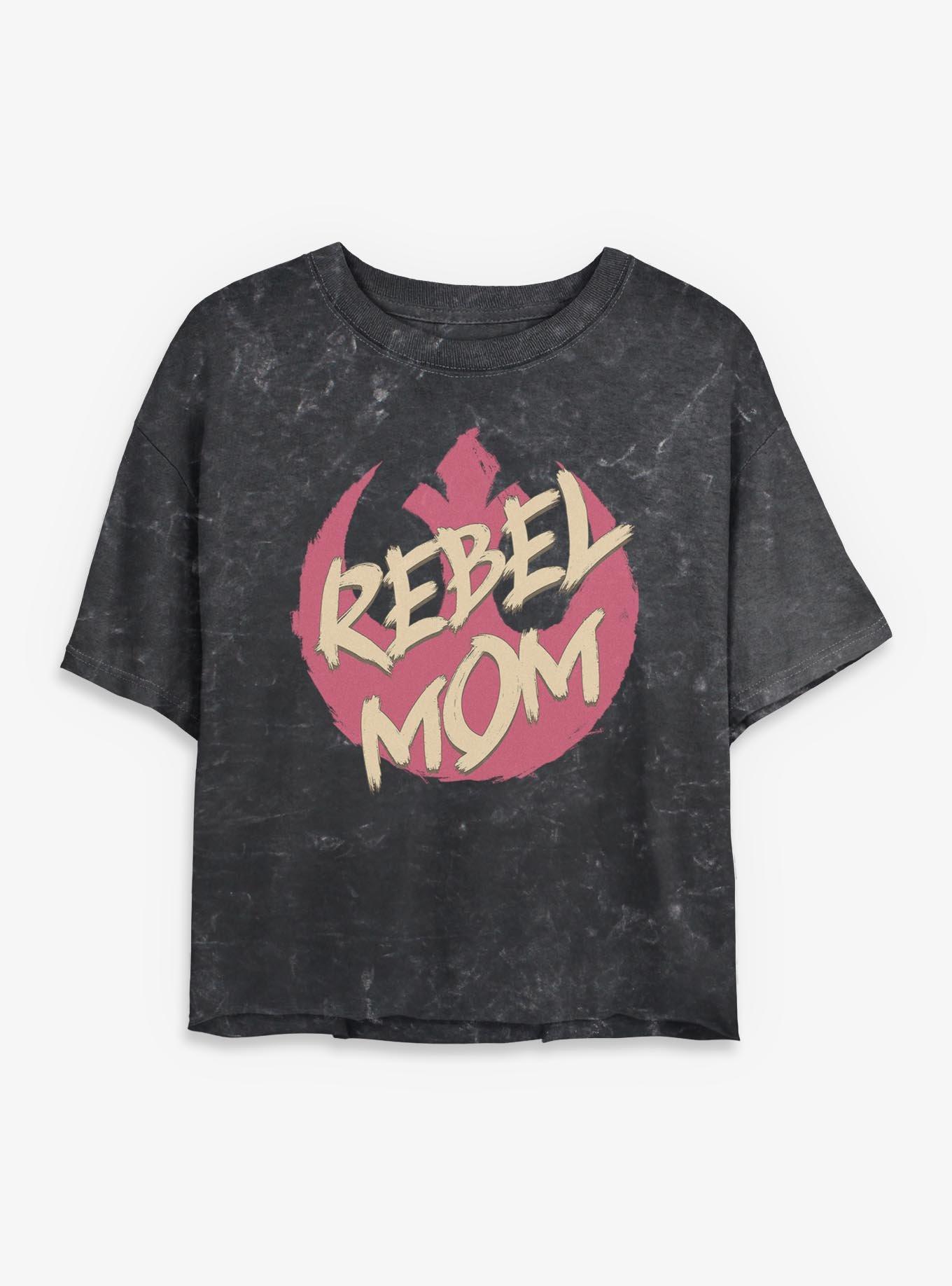 Star Wars Rebel Mom Girls Mineral Wash Crop T-Shirt, , hi-res