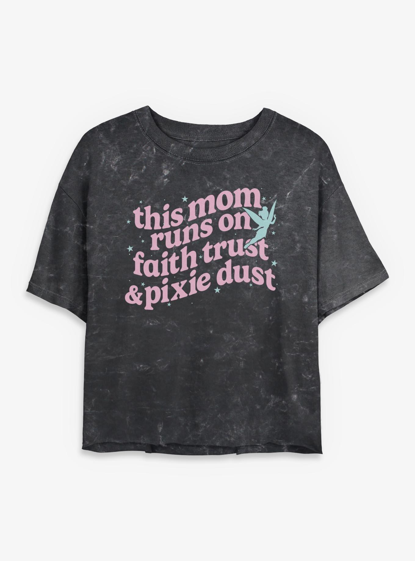 Disney Tinker Bell This Mom Girls Mineral Wash Crop T-Shirt, , hi-res