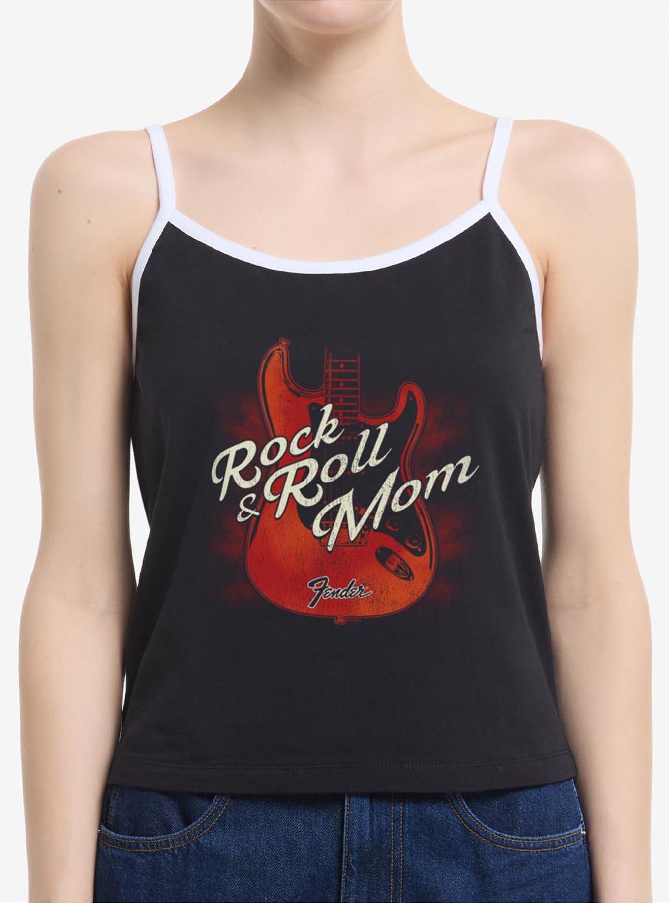 Fender Rock N Roll Mom Guitar Girls Cami, BLACK, hi-res