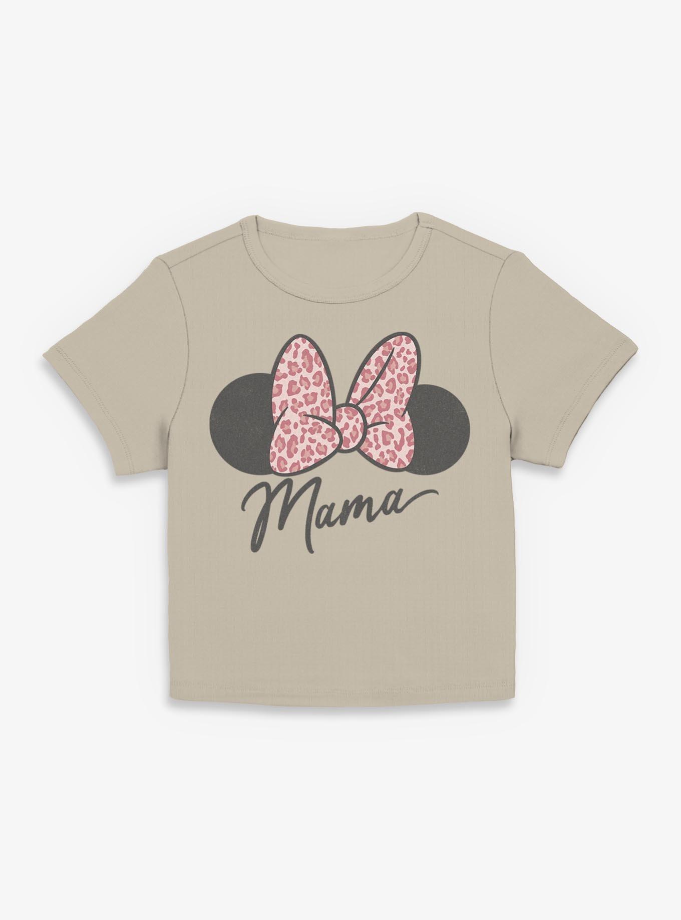 Disney Minnie Mouse Mama Leopard Bow Girls Baby T-Shirt