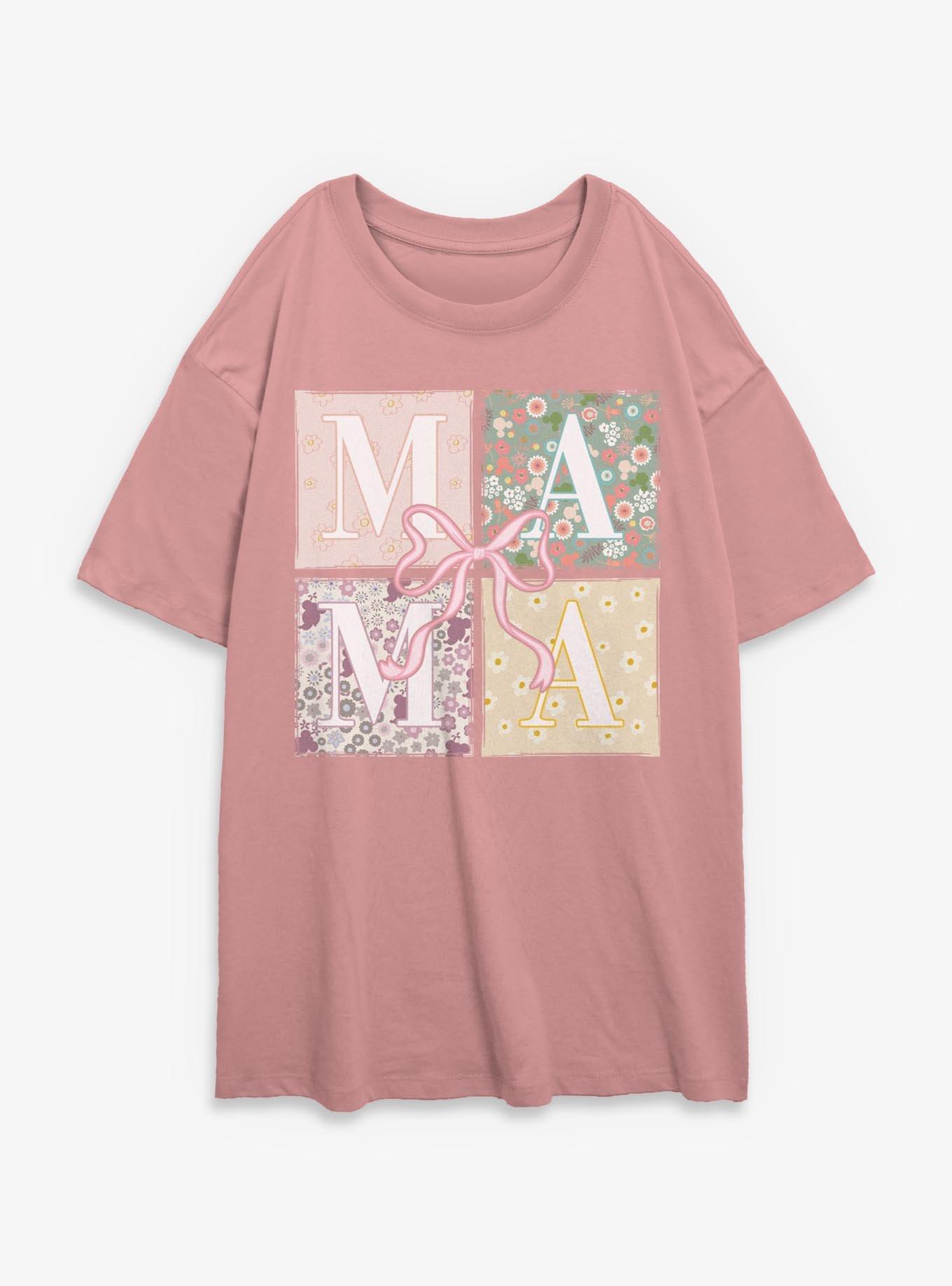 Disney Mickey Mouse Mama Floral Boxed Up Girls Oversized T-Shirt, , hi-res