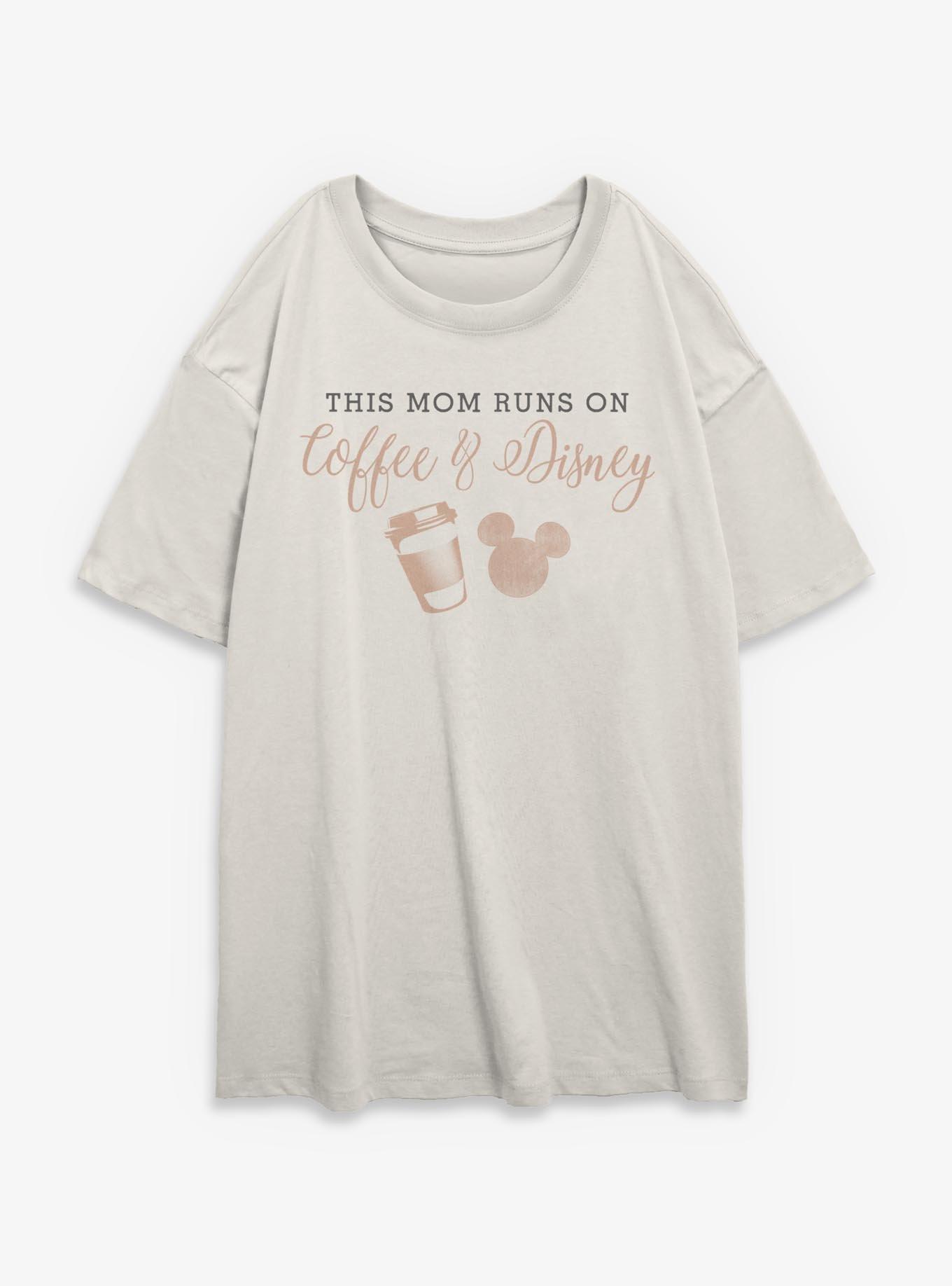 Disney Mickey Mouse Disney And Coffee Mom Girls Oversized T-Shirt, , hi-res