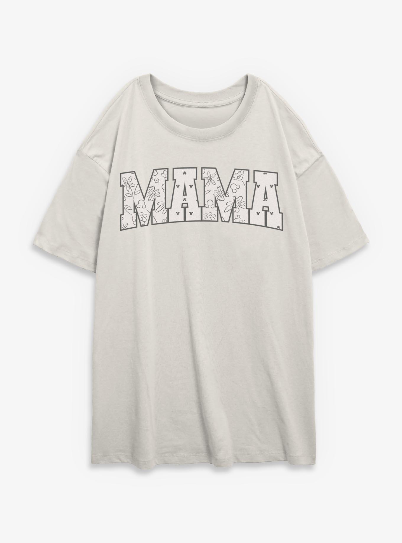 Disney Mickey Mouse Mama Patterns Collegiate Girls Oversized T-Shirt, , hi-res