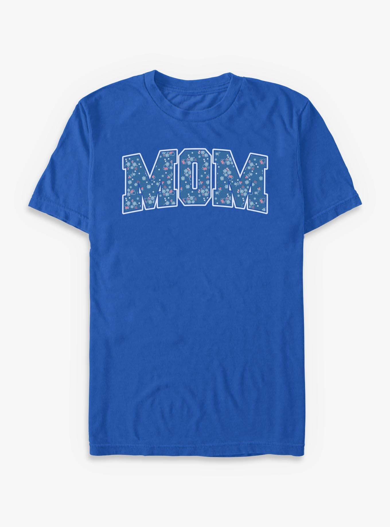 Disney Minnie Mouse Mom Collegiate Flower Pattern T-Shirt, , hi-res