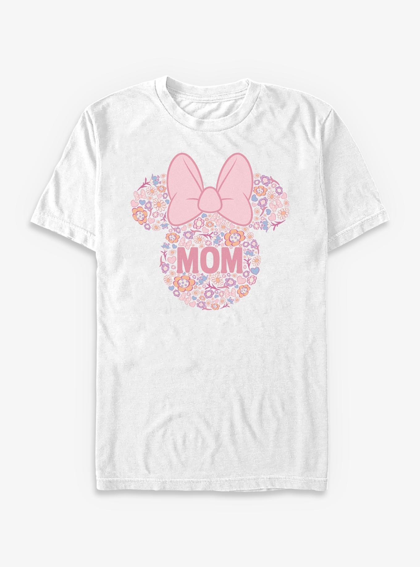 Disney Minnie Mouse Mom Flower Pattern T-Shirt
