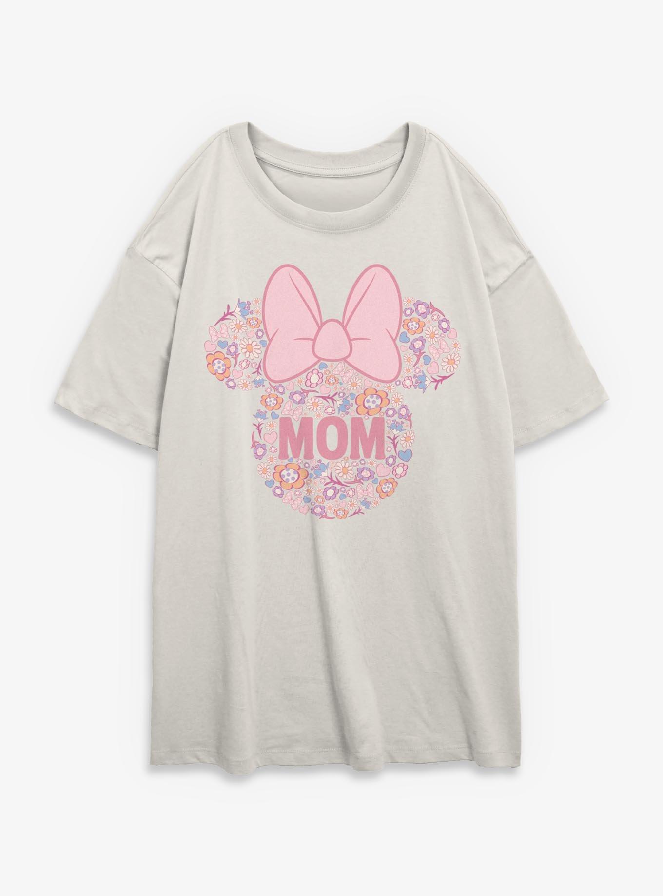 Disney Minnie Mouse Mom Flower Pattern Girls Oversized T-Shirt, , hi-res