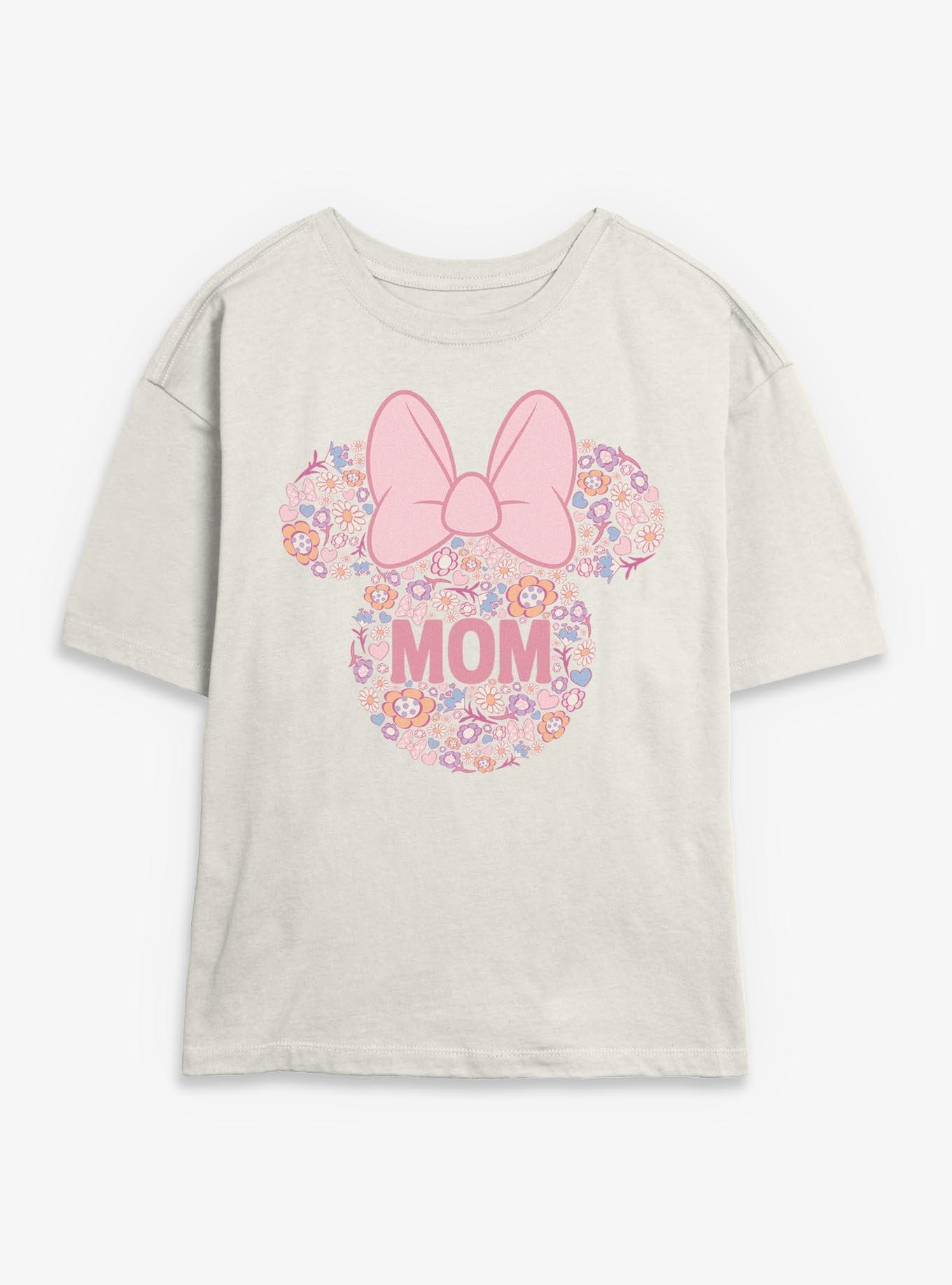 Disney Minnie Mouse Mom Flower Pattern Girls Skimmer T-Shirt