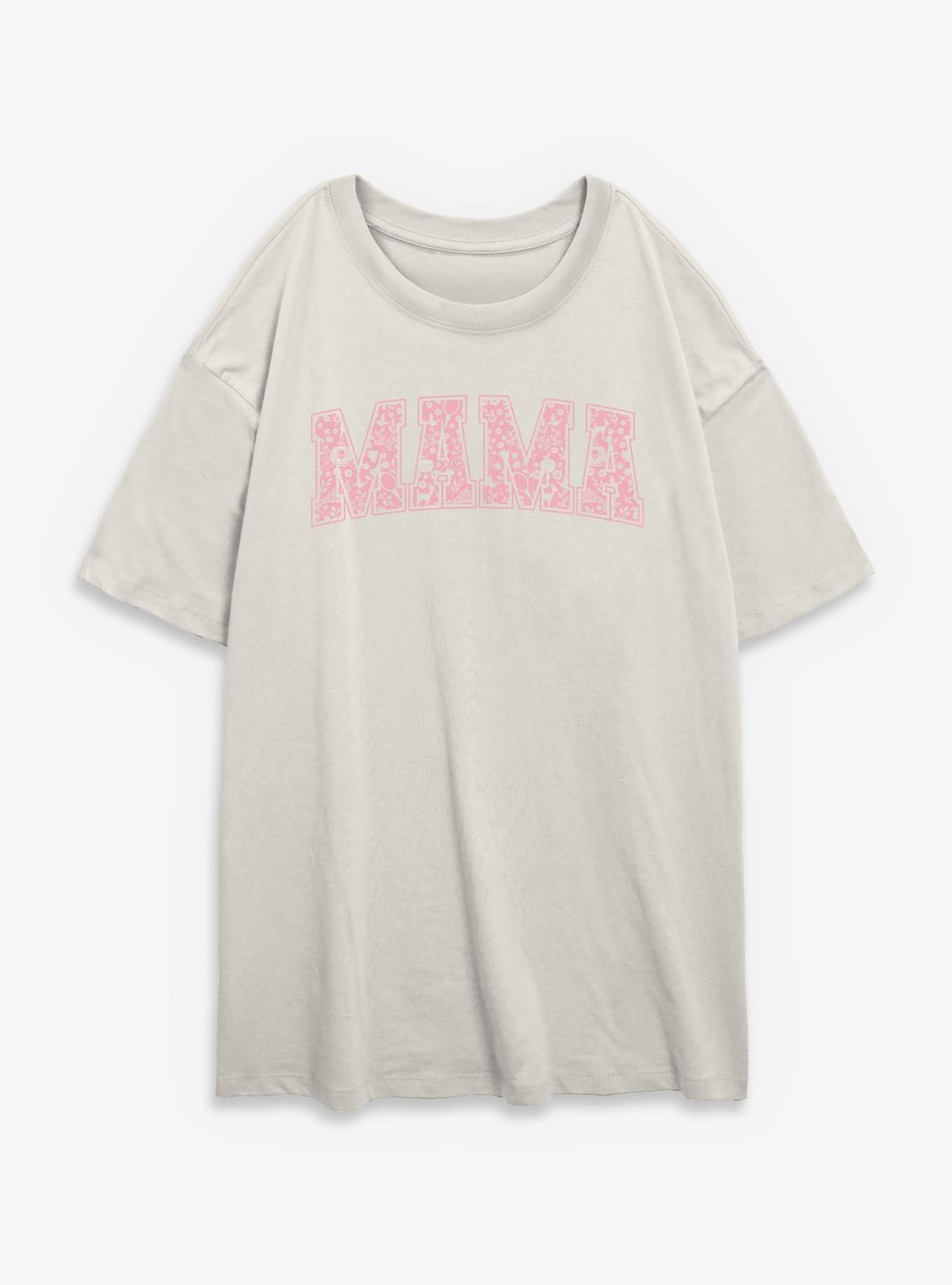 Disney Princesses Mama Collegiate Pattern Girls Oversized T-Shirt, , hi-res