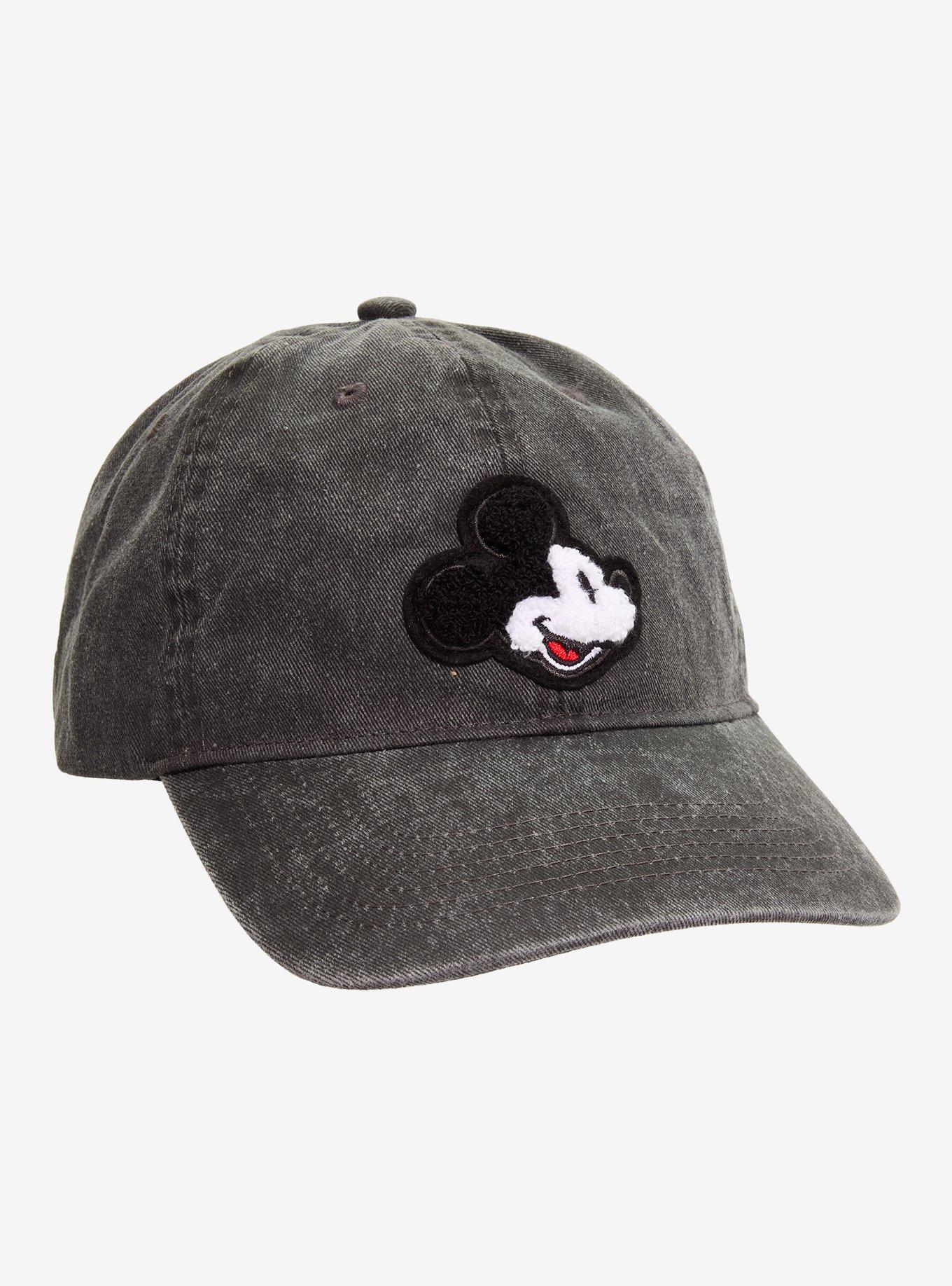 Disney Mickey Mouse Chenille Patch Dark Wash Dad Cap, , hi-res