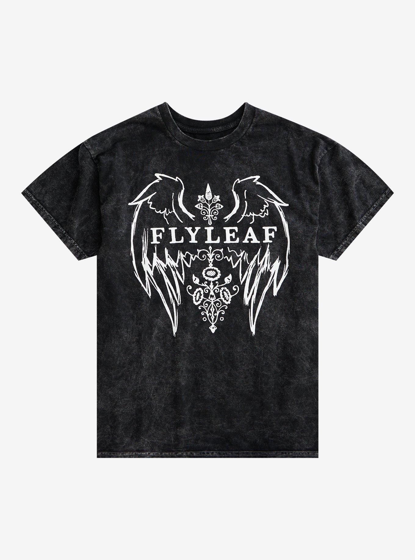 Flyleaf Wing Logo Mineral Wash T-Shirt, , hi-res