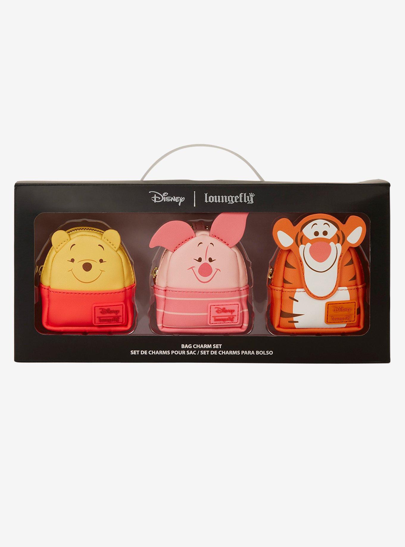 Loungefly Disney Winnie The Pooh Character Coin Purse Bag Charm Set