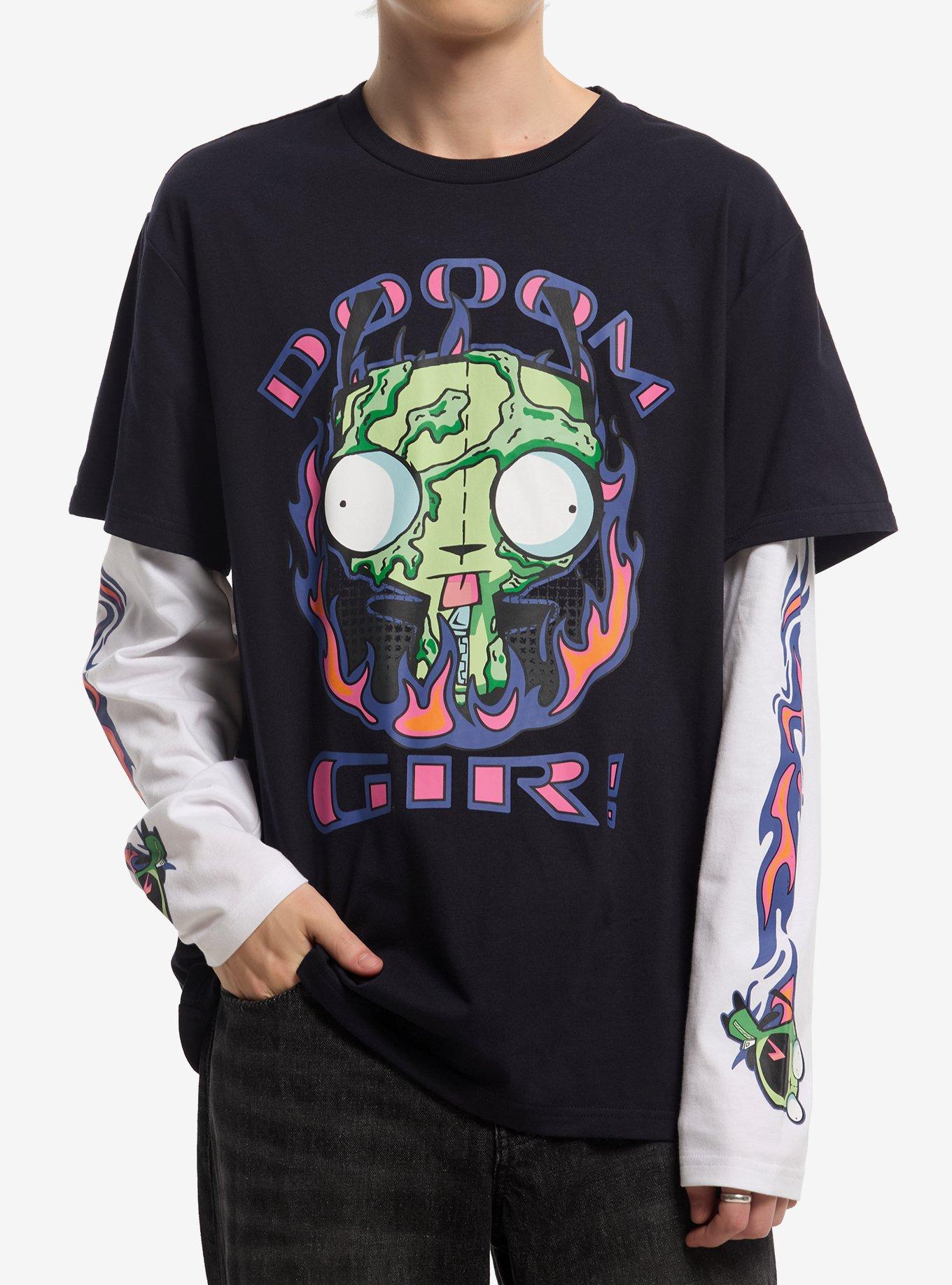 Invader Zim GIR Slime Flames Twofer Long-Sleeve T-Shirt | Hot Topic