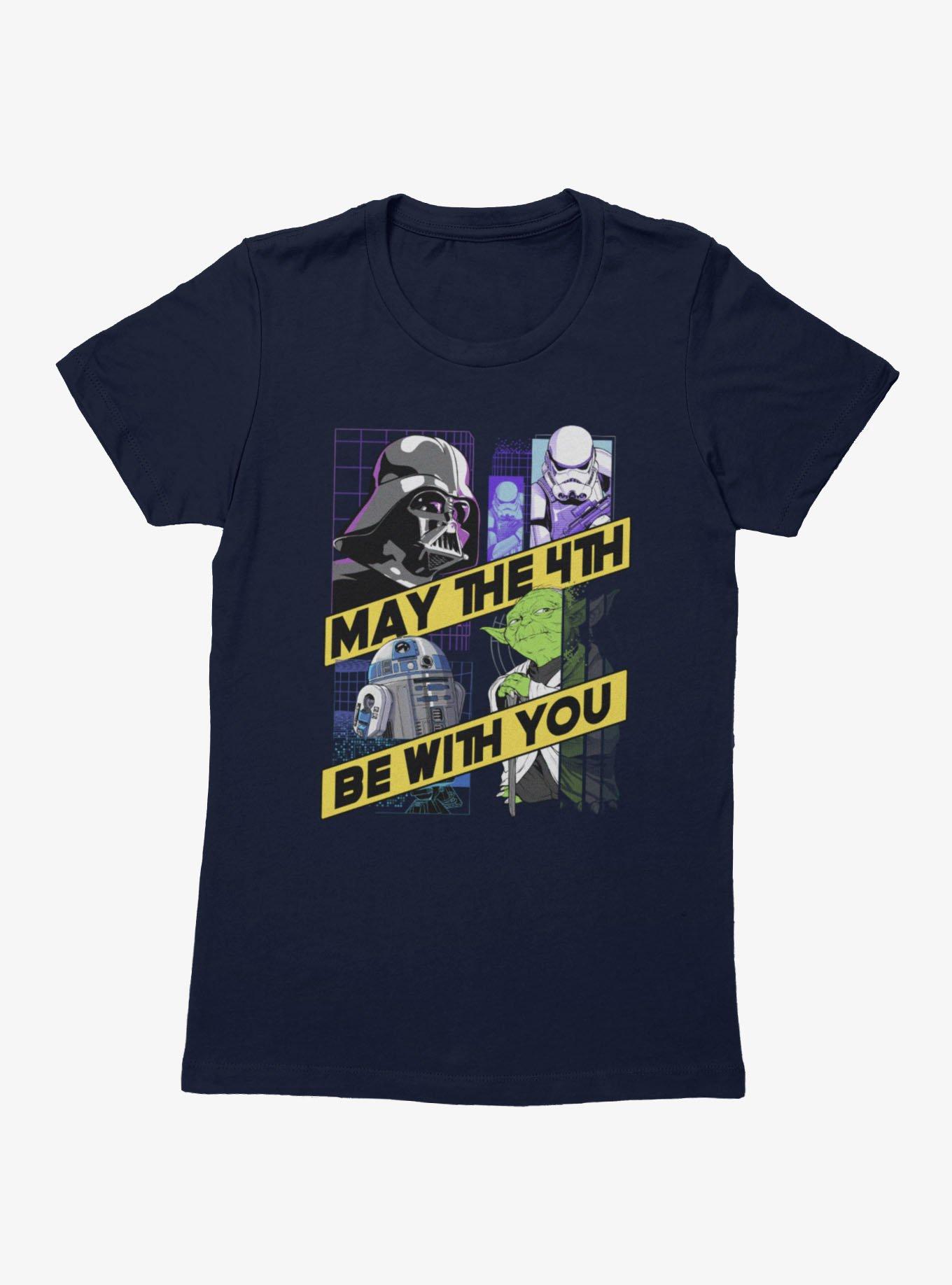 Star Wars May The 4th Be With You Diagonal Banner Womens T-Shirt