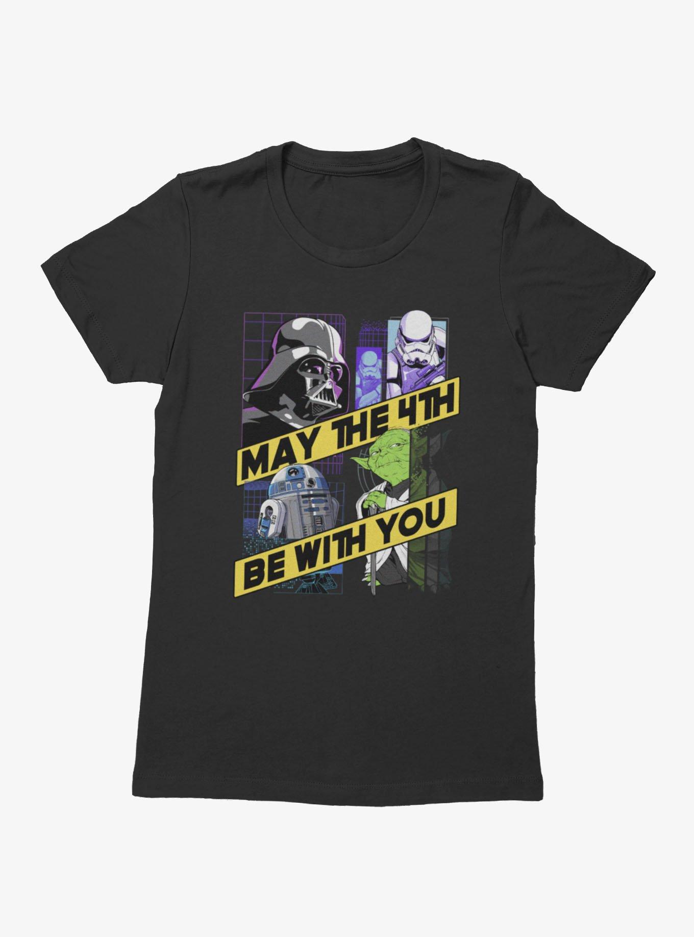 Star Wars May The 4th Be With You Diagonal Banner Womens T-Shirt