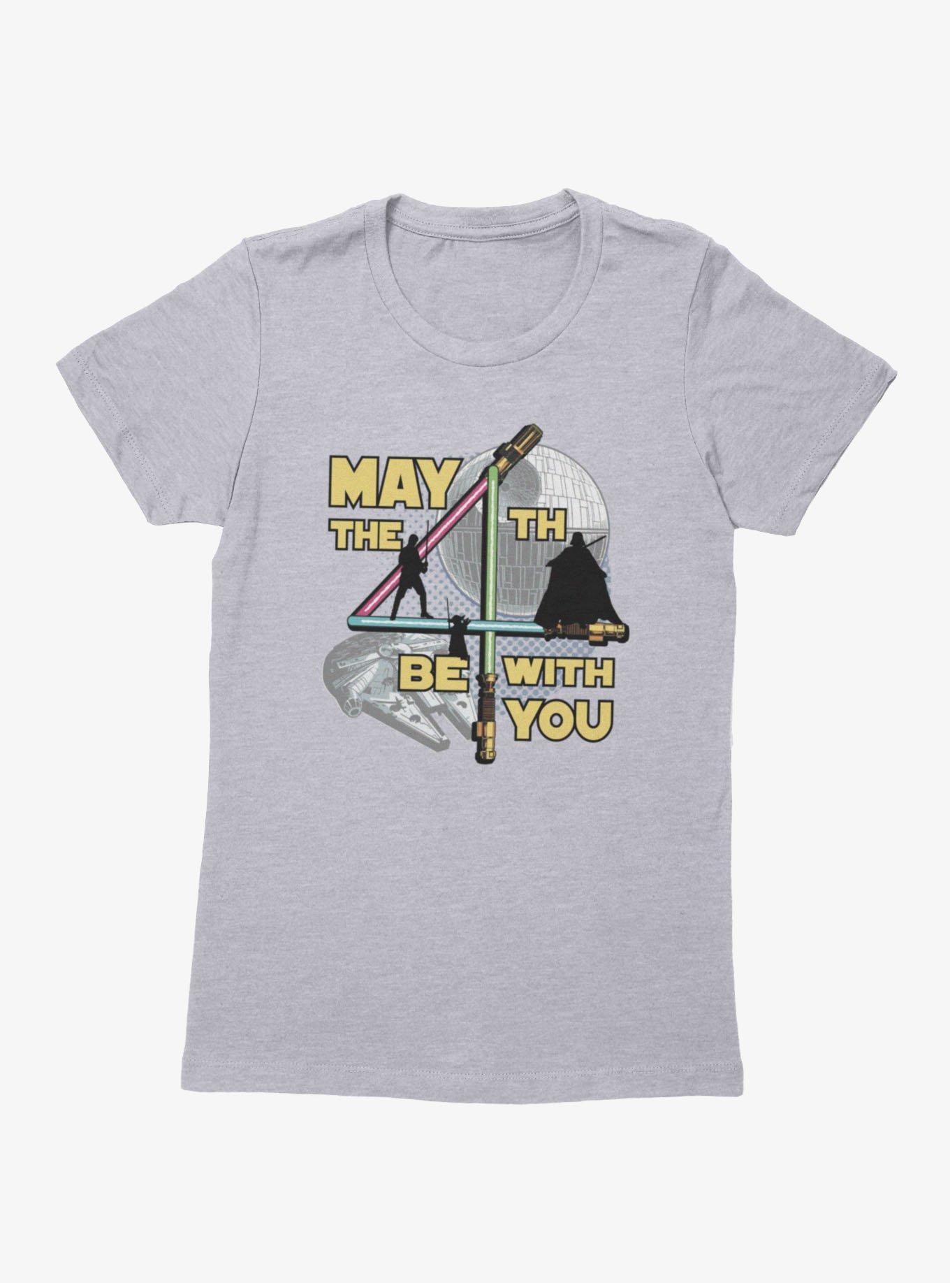 Star Wars May The 4th Be With You Lightsaber 4 Silhouettes Womens T-Shirt, , hi-res
