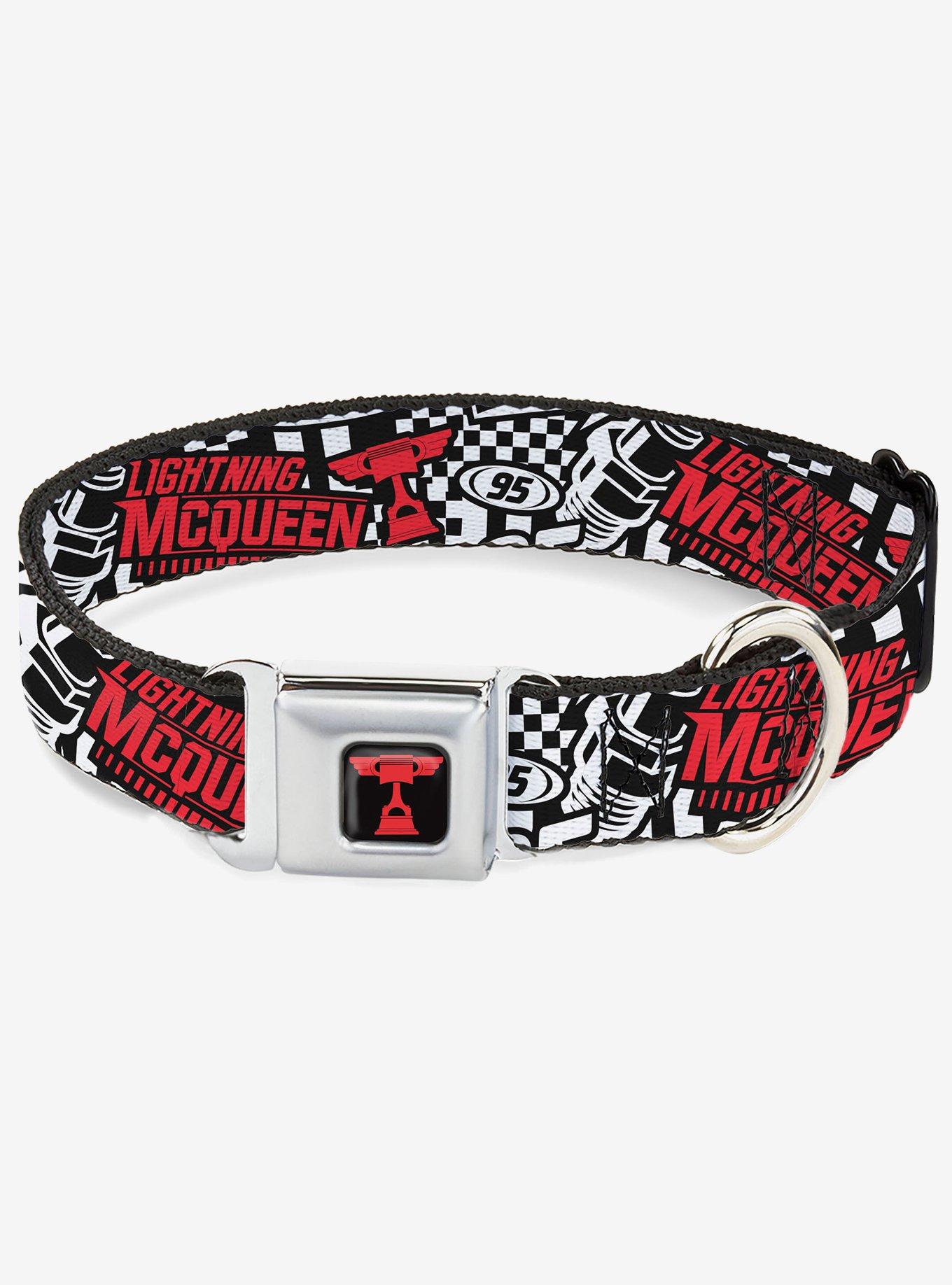 Disney Pixar Cars Lightning McQueen Racing Collage Seatbelt Buckle Dog Collar, , hi-res