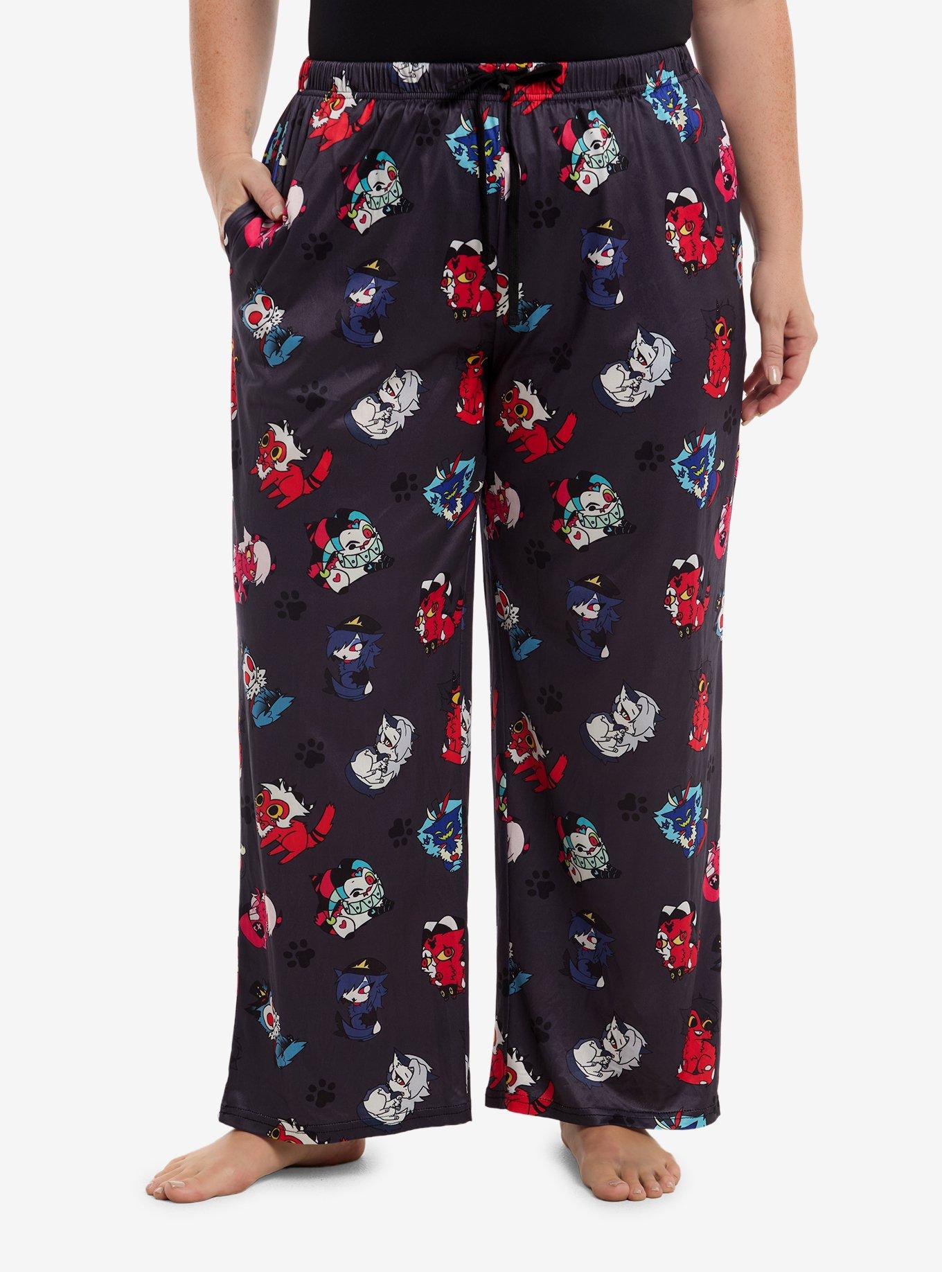 Helluva Boss Chibi Cat Pajama Pants Plus Size