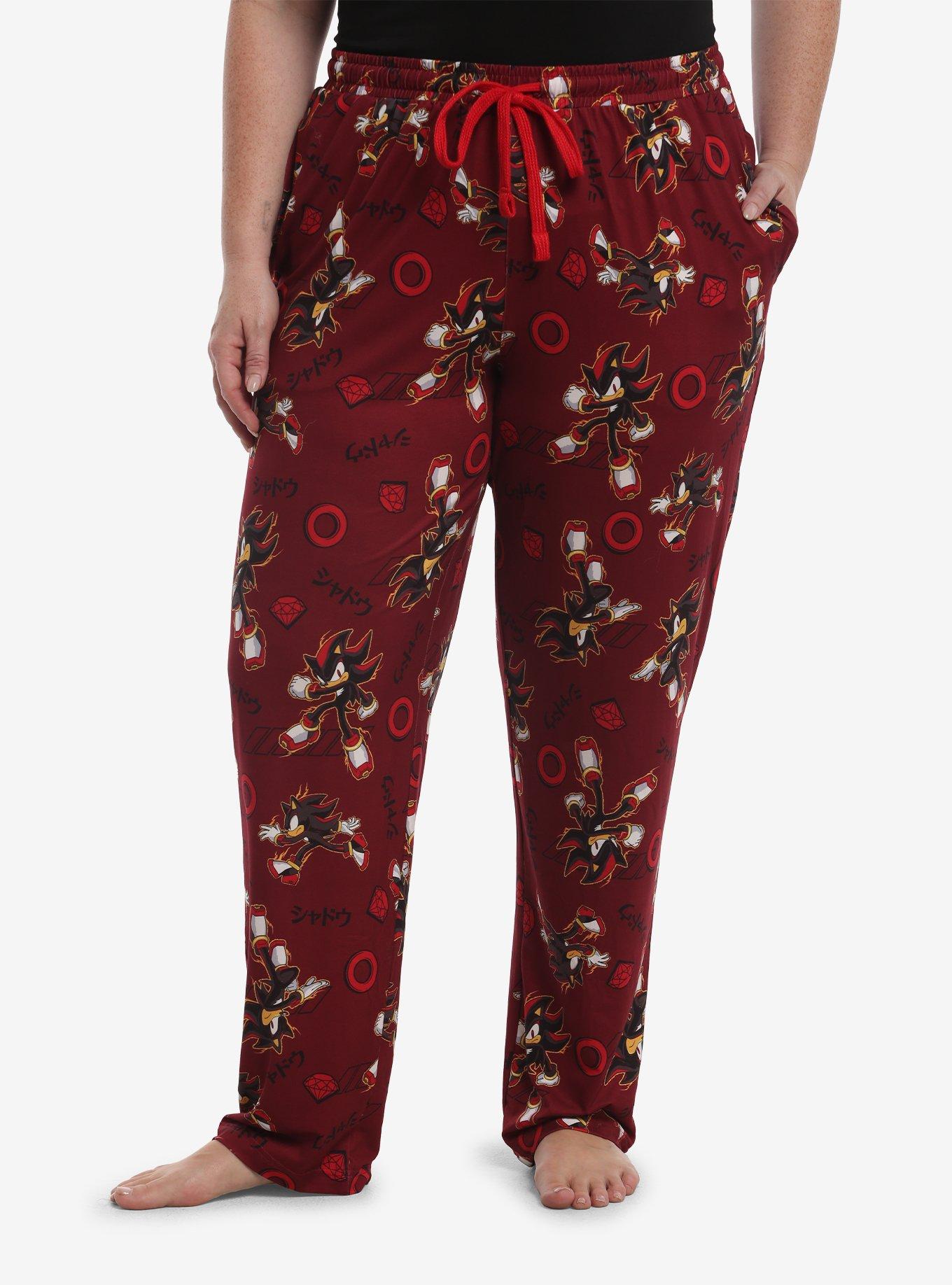 Sonic The Hedgehog Shadow Pajama Pants Plus Size