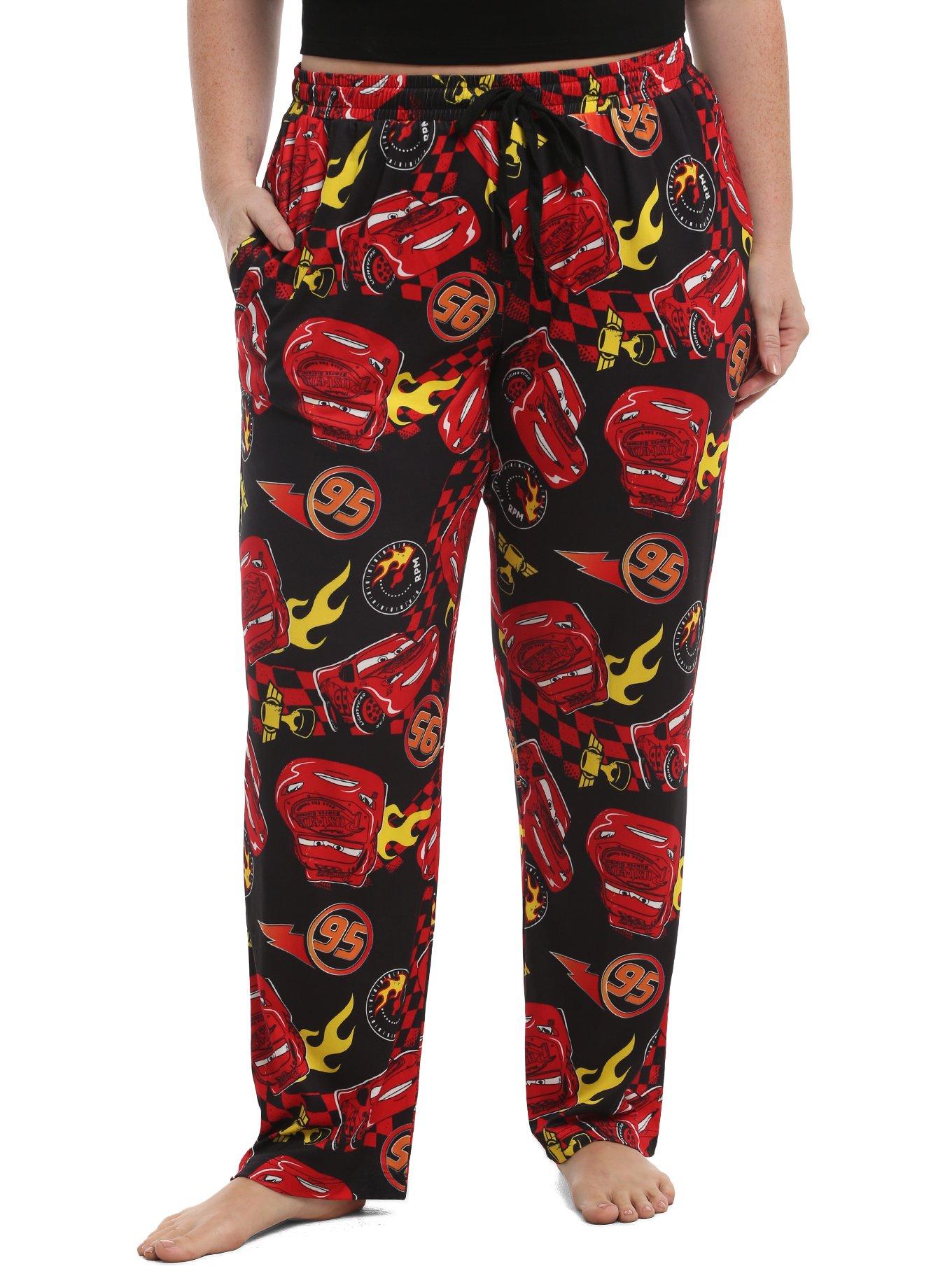 Disney Pixar Cars Lightning McQueen Pajama Pants Plus Size